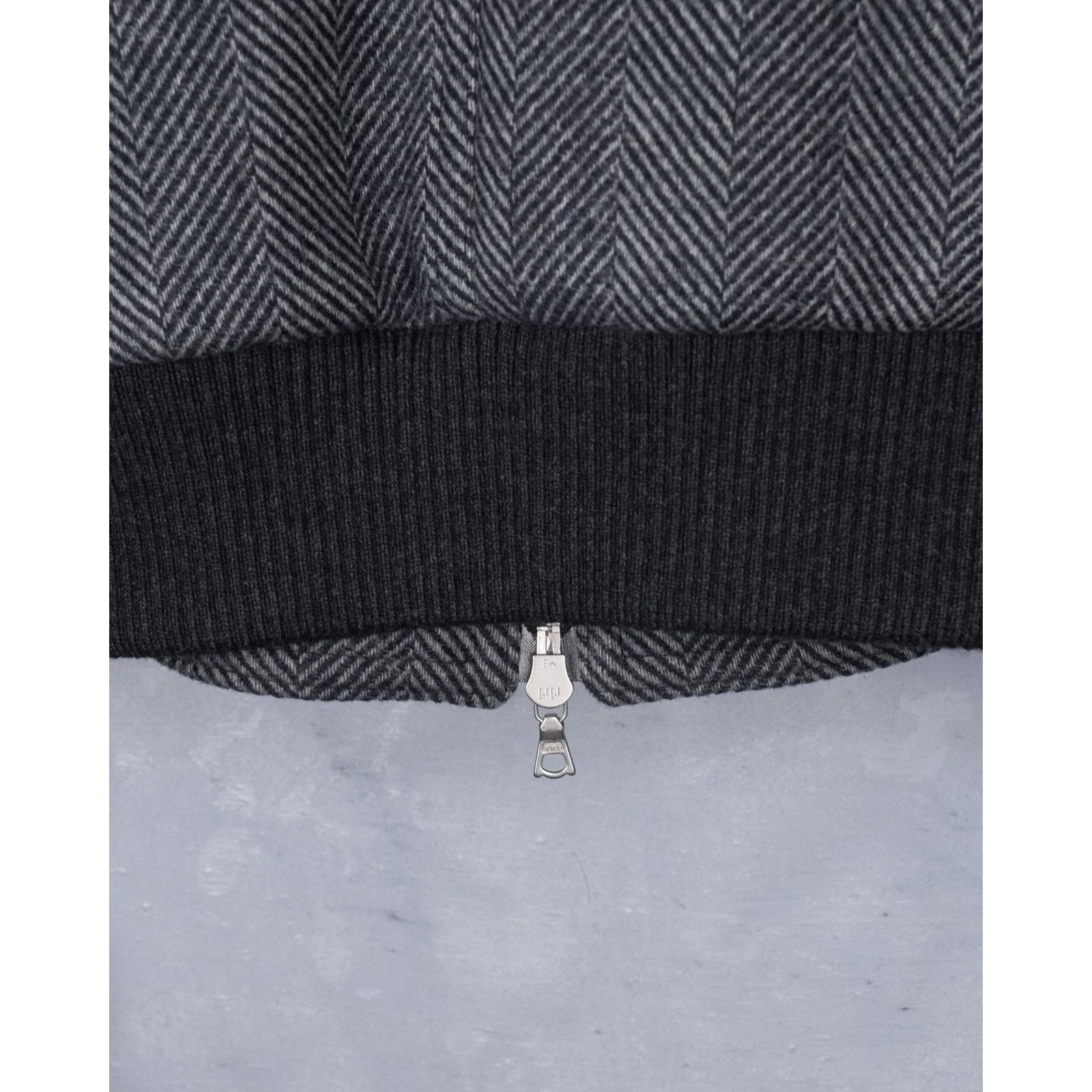 Dries Van Noten Dries van noten herringbone gray wool bomber jacket Size US L / EU 52-54 / 3 - 9 Thumbnail