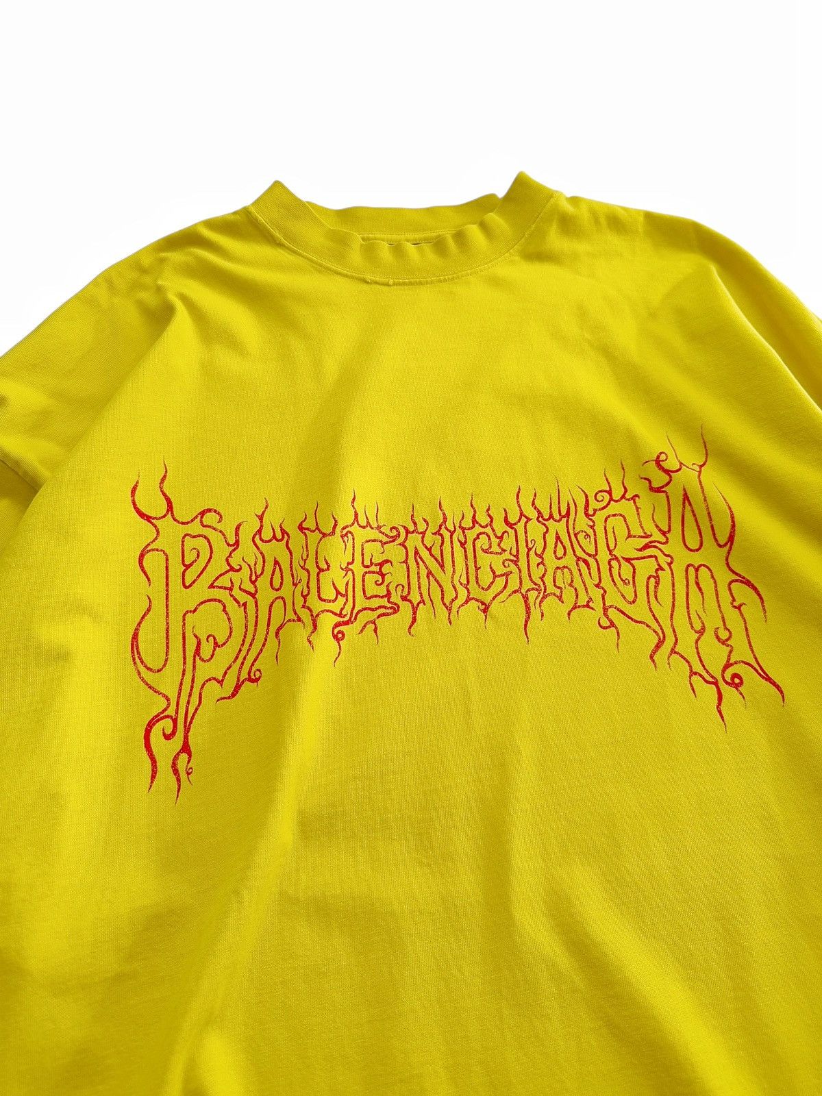 Balenciaga Darkwave Vintage Jersey Yellow Flame Shirt Size US M / EU 48-50 / 2 - 2 Thumbnail