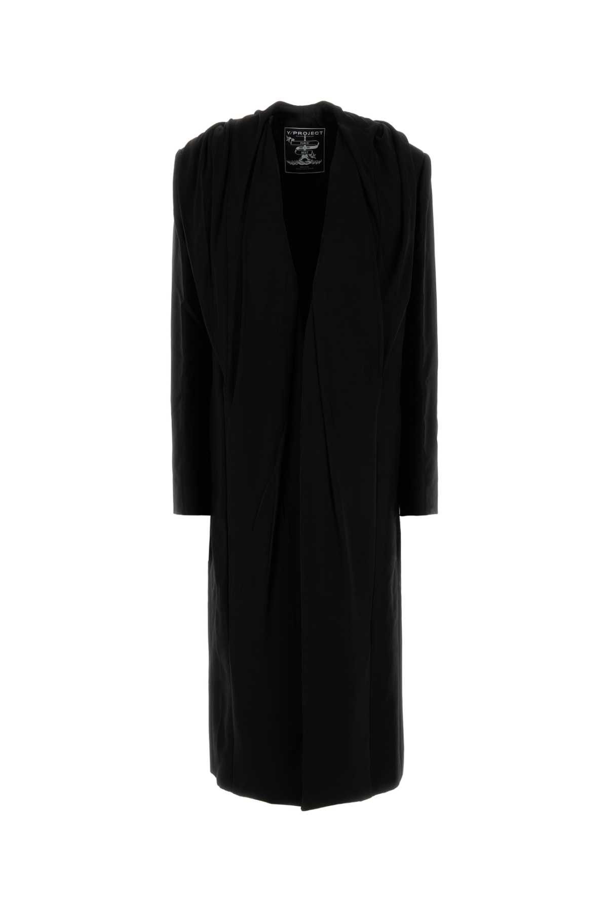 Y/Project Black Cotton Coat Size S / US 4 / IT 40 - 1 Thumbnail