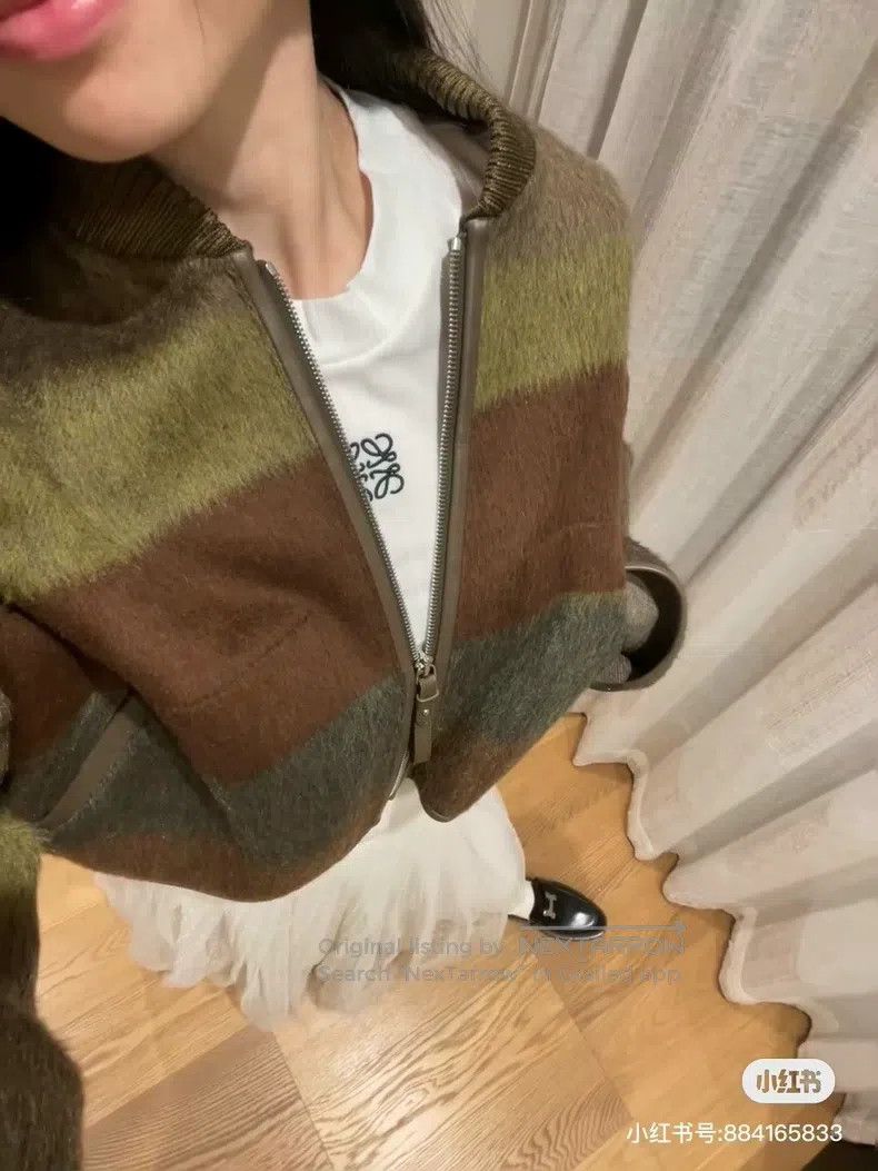 Hermes Hermes Cashmere Mohair Green and Brown Patch Short Jacket Size XXS / US 00 / IT 34 - 7 Thumbnail