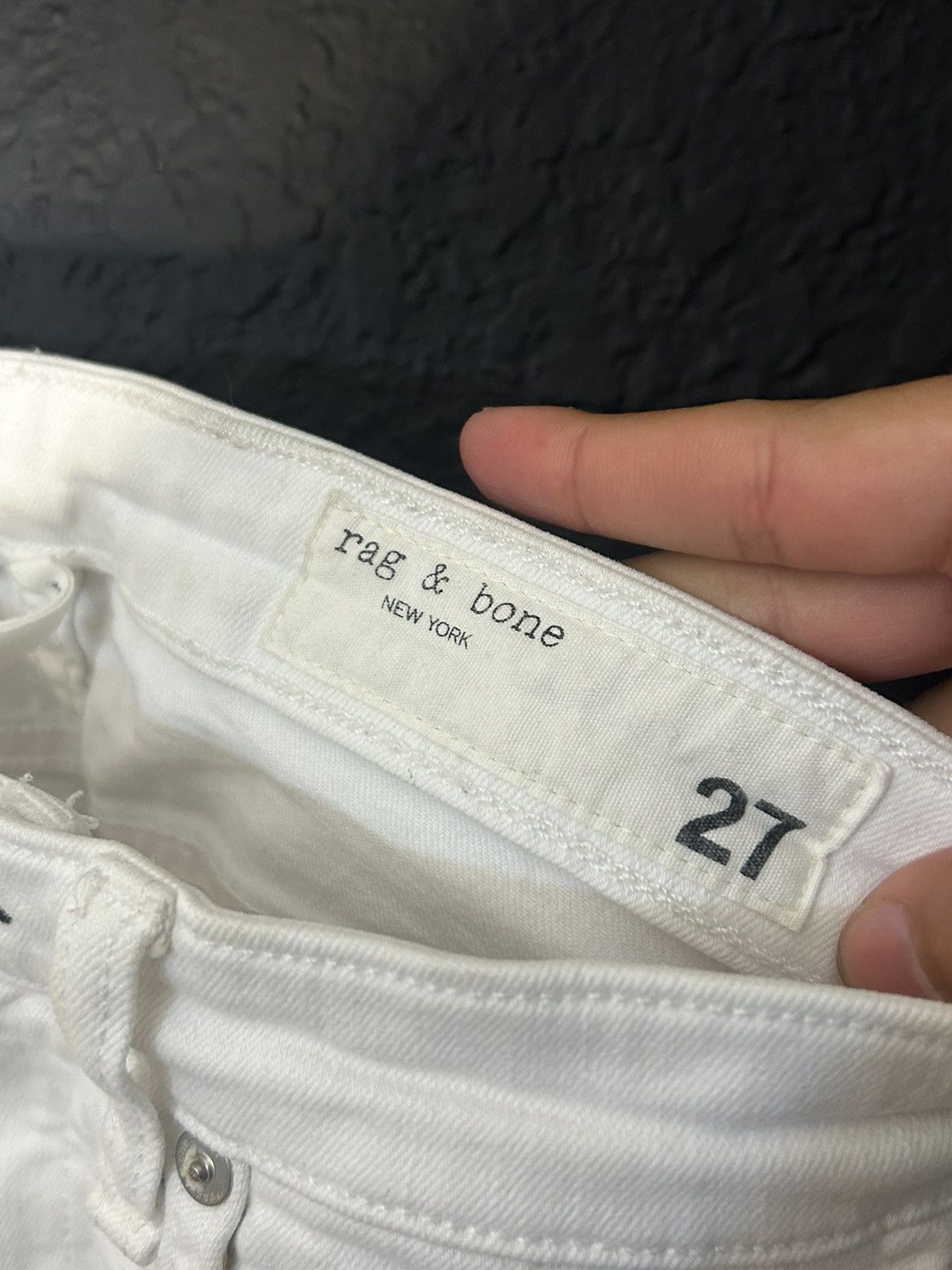 Rag & Bone Rag & Bone White Denim Skinny Jeans Size 27" / US 4 / IT 40 - 6 Thumbnail