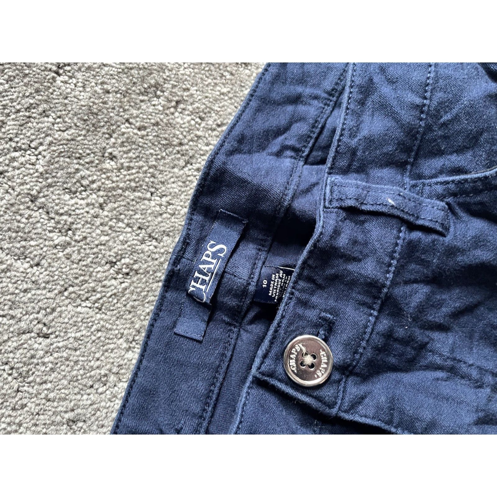 Chaps VINTAGE Chaps Pants Womens 10 Blue Mid Rise Slimming Fit Straight Leg, Chino, 29.5" Inseam, Regular, Size 10, Blue, Women's Pants Size 32" / US 10 / IT 46 - 5 Thumbnail
