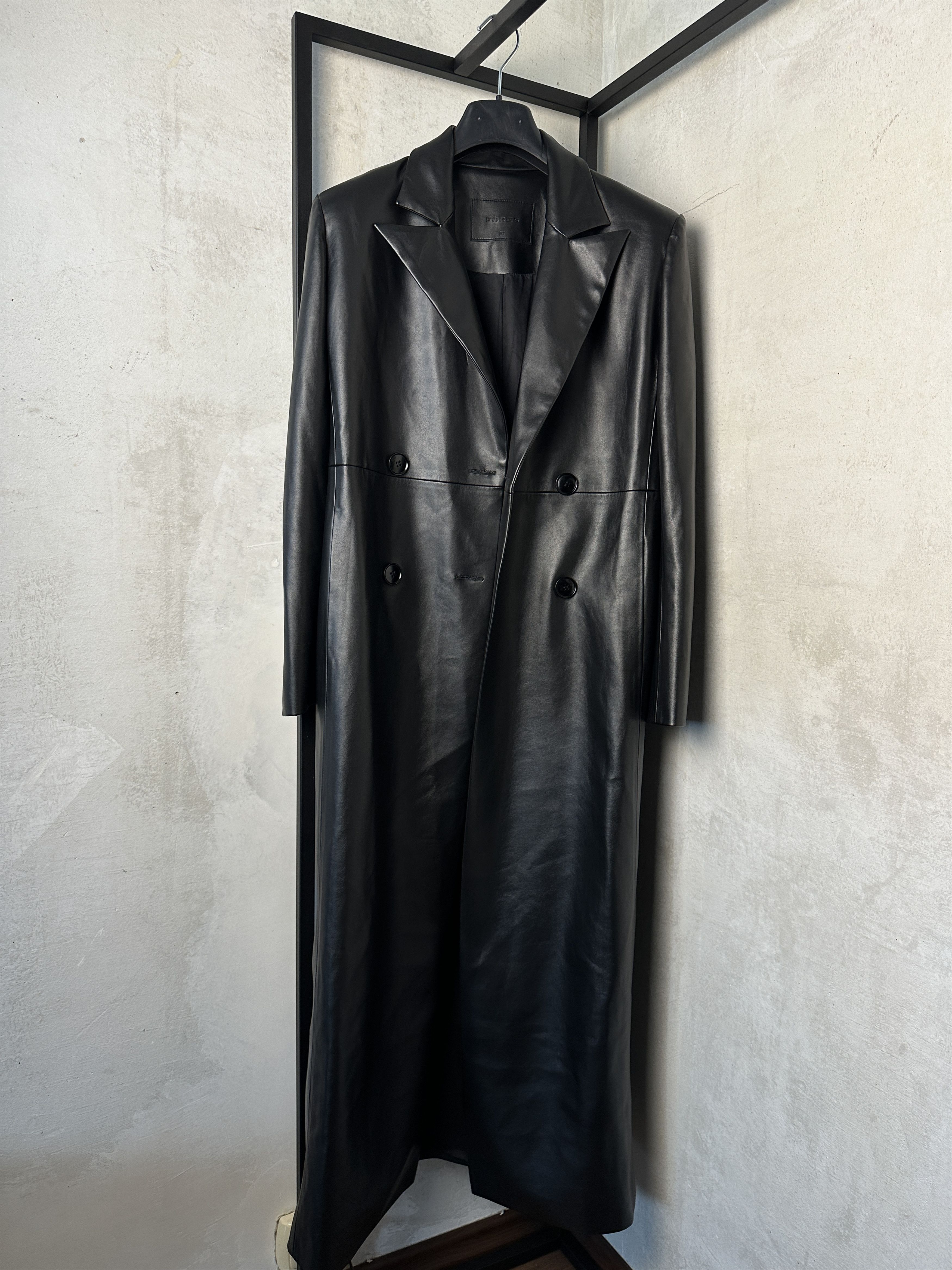 Other Vegan Leather Long Coat Size S / US 4 / IT 40 - 1 Thumbnail