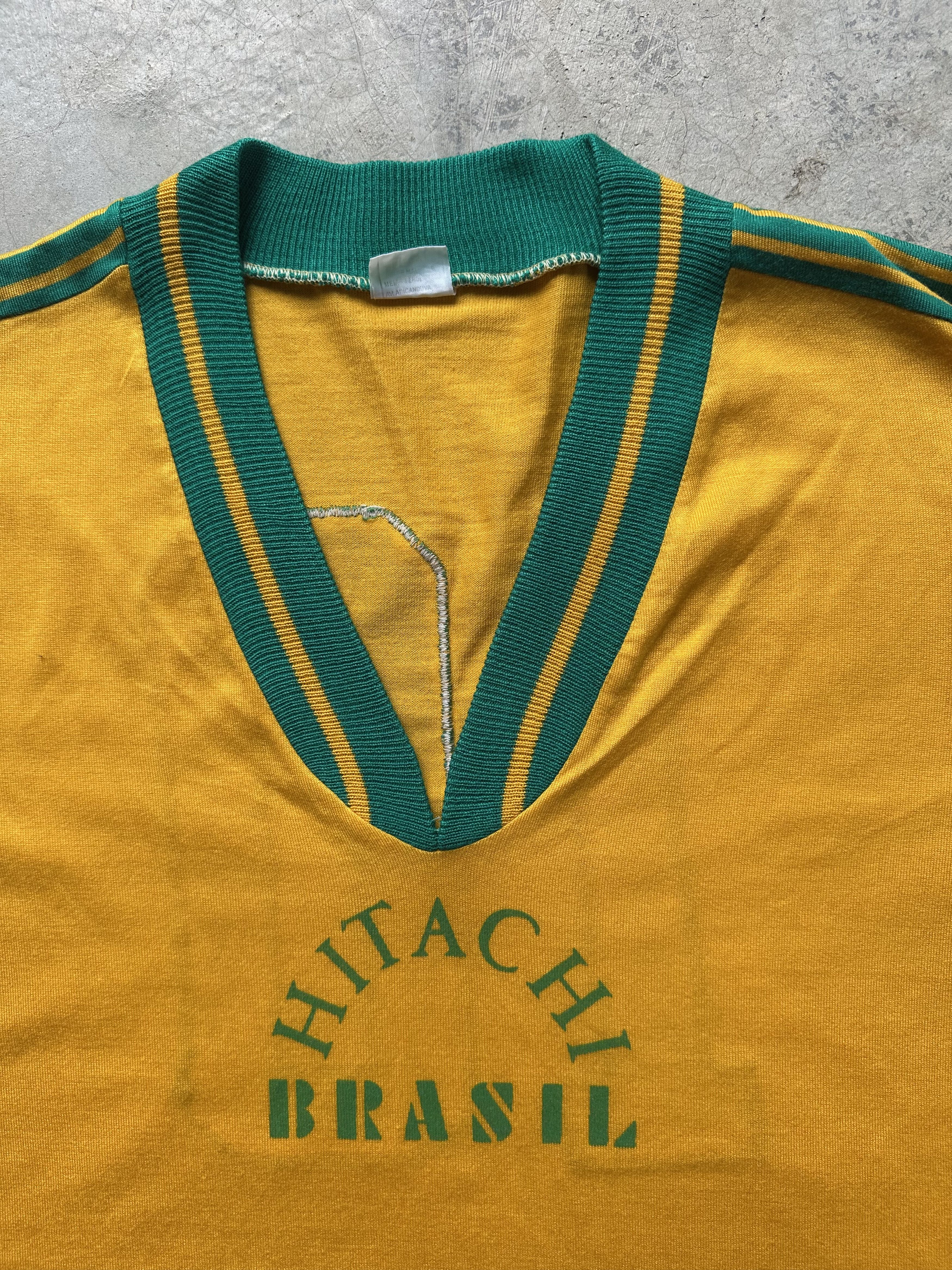 Vintage Vintage 70s Jersey Hitachi Brasil No 10 Pele Size US M / EU 48-50 / 2 - 3 Thumbnail