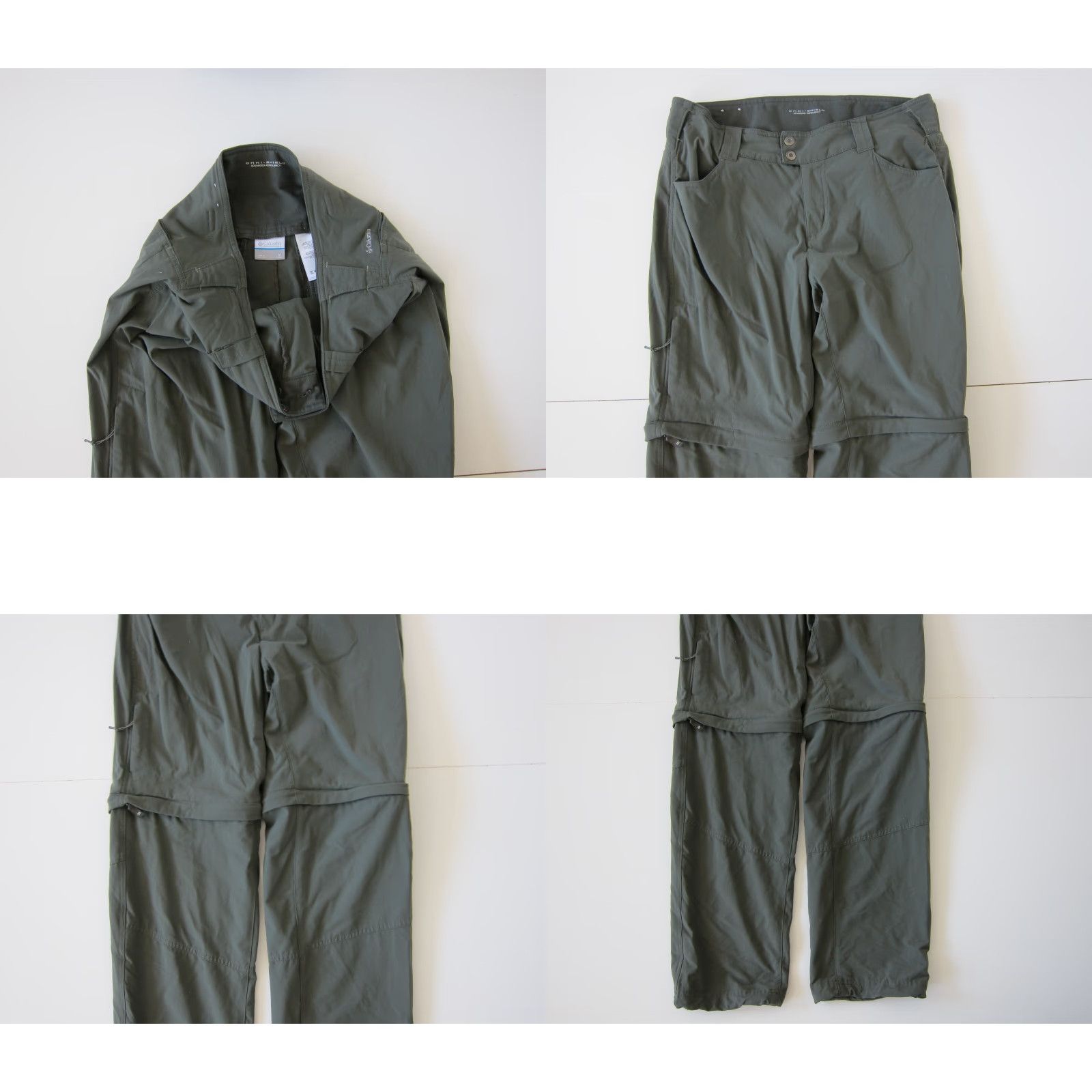 Vintage Columbia Omni Shield Army Green Nylon Stretch Convertible Pocket Cargo Pant 12S Womens Size 34" / US 12 / IT 48 - 8 Thumbnail