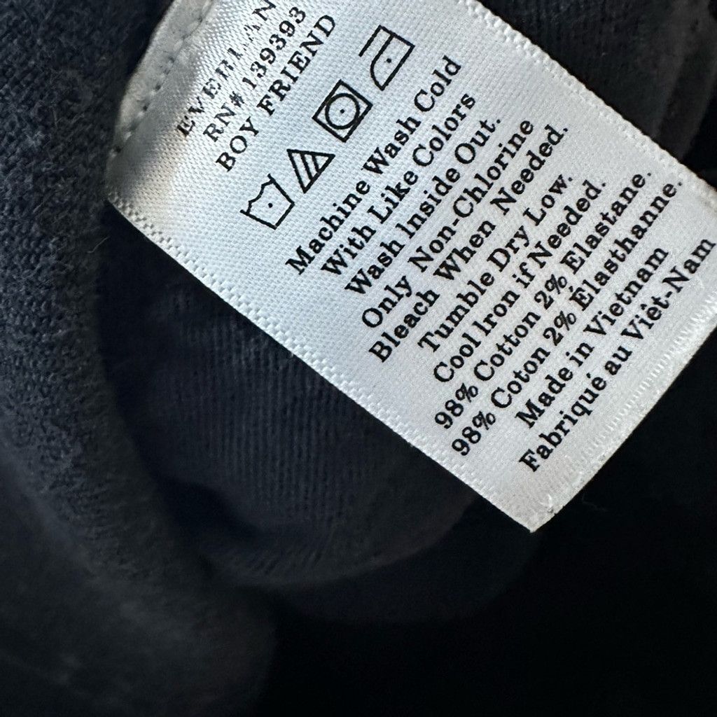 Everlane EVERLANE Boyfriend Jean Black Style #139393 Women’s Size 27. Size 26" / US 2 / IT 38 - 11 Thumbnail