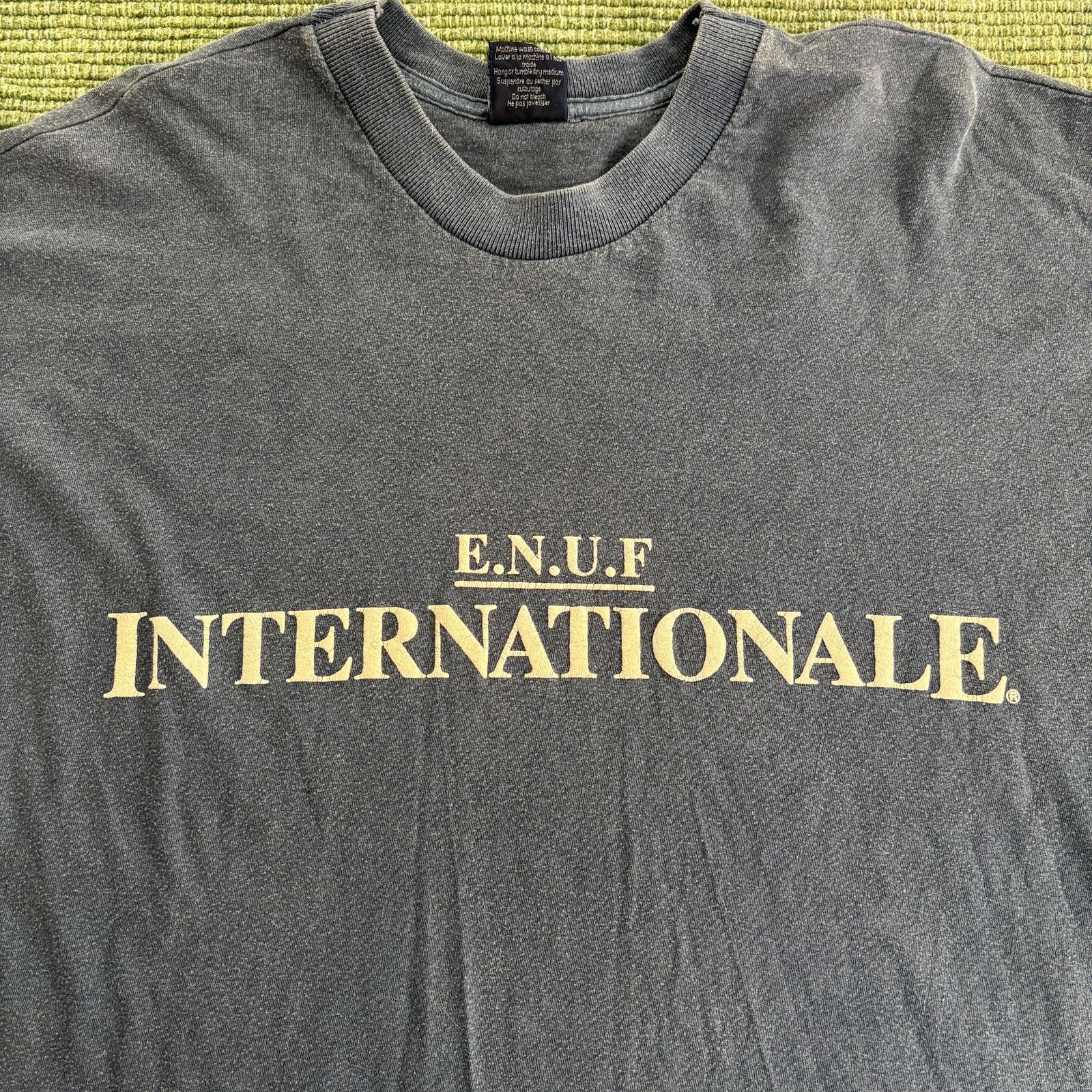 Vintage Vintage ENUF Internationale blue 90s cotton tee shirt Size US XL / EU 56 / 4 - 2 Thumbnail