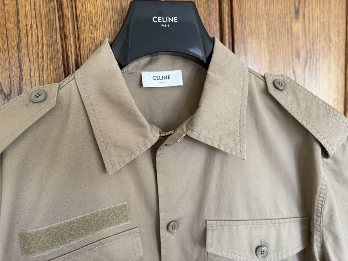 Celine SS23 $990 🤑 Celine military short sleeve shirt Hedi 41 L Size US L / EU 52-54 / 3 - 15 Thumbnail