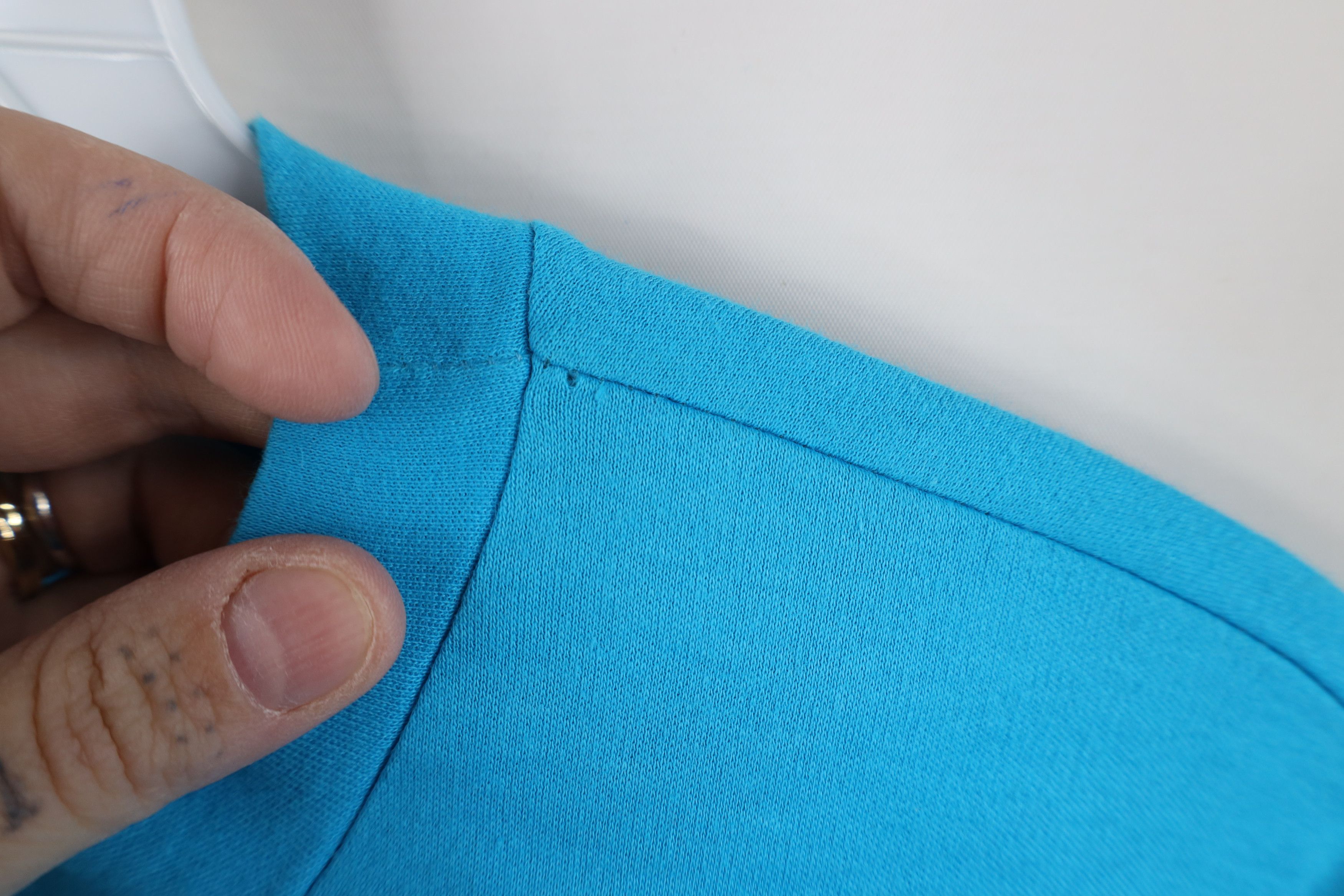 Vintage Vintage 90s Streetwear Cotton Short Sleeve T-Shirt Blue USA Size M / US 6-8 / IT 42-44 - 6 Thumbnail