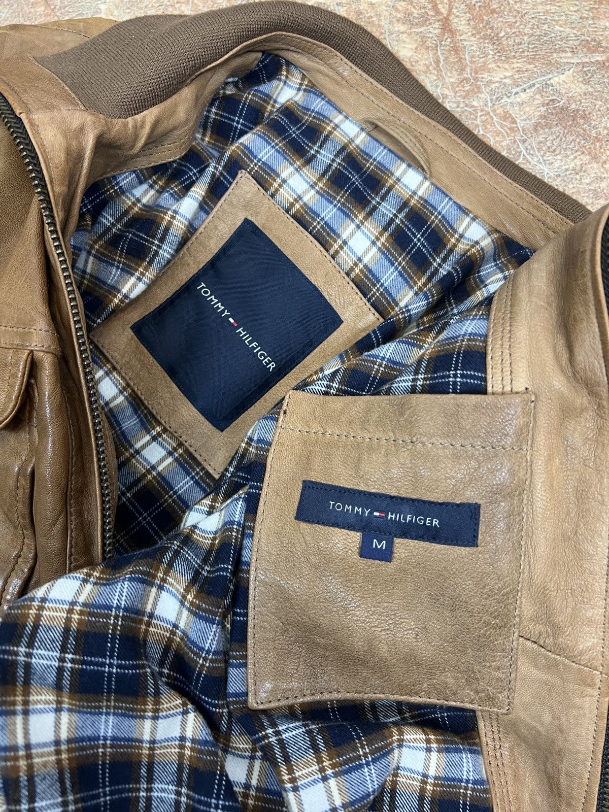 Tommy Hilfiger Vintage Tommy Hilfiger leather jacket brown moto Size US M / EU 48-50 / 2 - 17 Thumbnail
