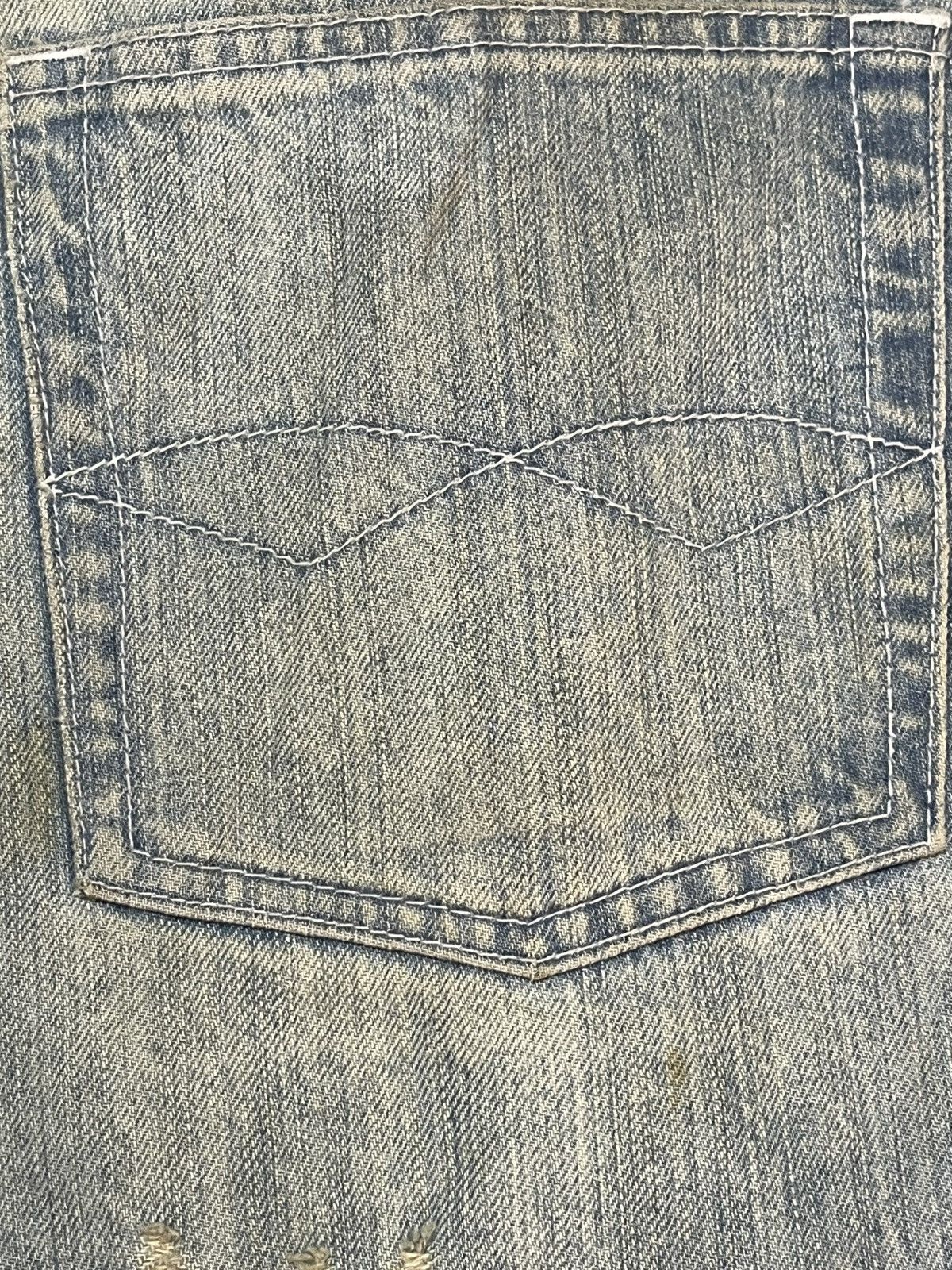 20471120 × Beauty Beast Vintage Amore Puro Baggy Grunge Distressed Denim Size US 38 / EU 54 - 7 Thumbnail