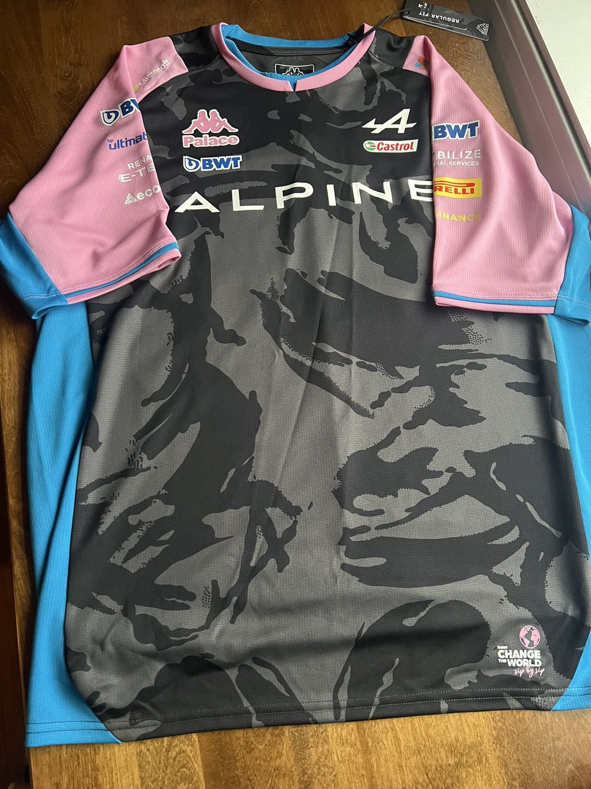 image of Kappa Alpine Driver F1 Racing Jersey Night Camo in Black, Men's (Size Large)