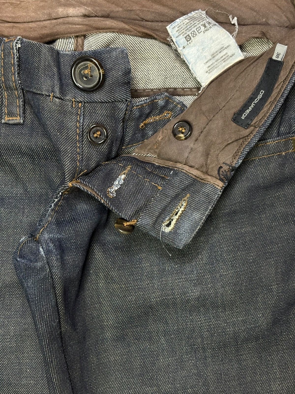 Dsquared2 Vintage Italian Dsquared2 Mud Wash Studded Flare Jeans Size US 30 / EU 46 - 3 Thumbnail