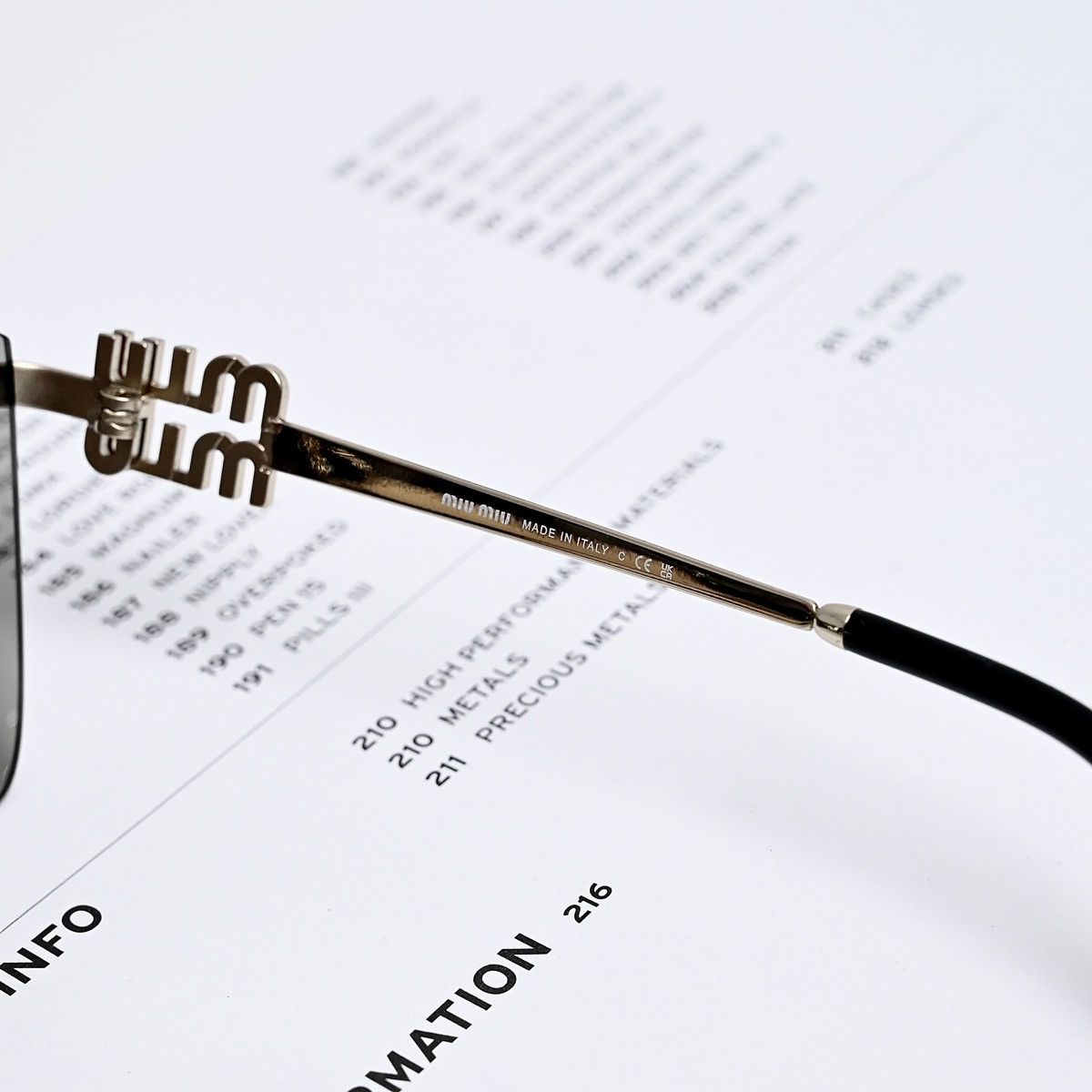 Miu Miu MIU MIU 0MU 50ZS SUNGLASSES Size ONE SIZE - 6 Thumbnail