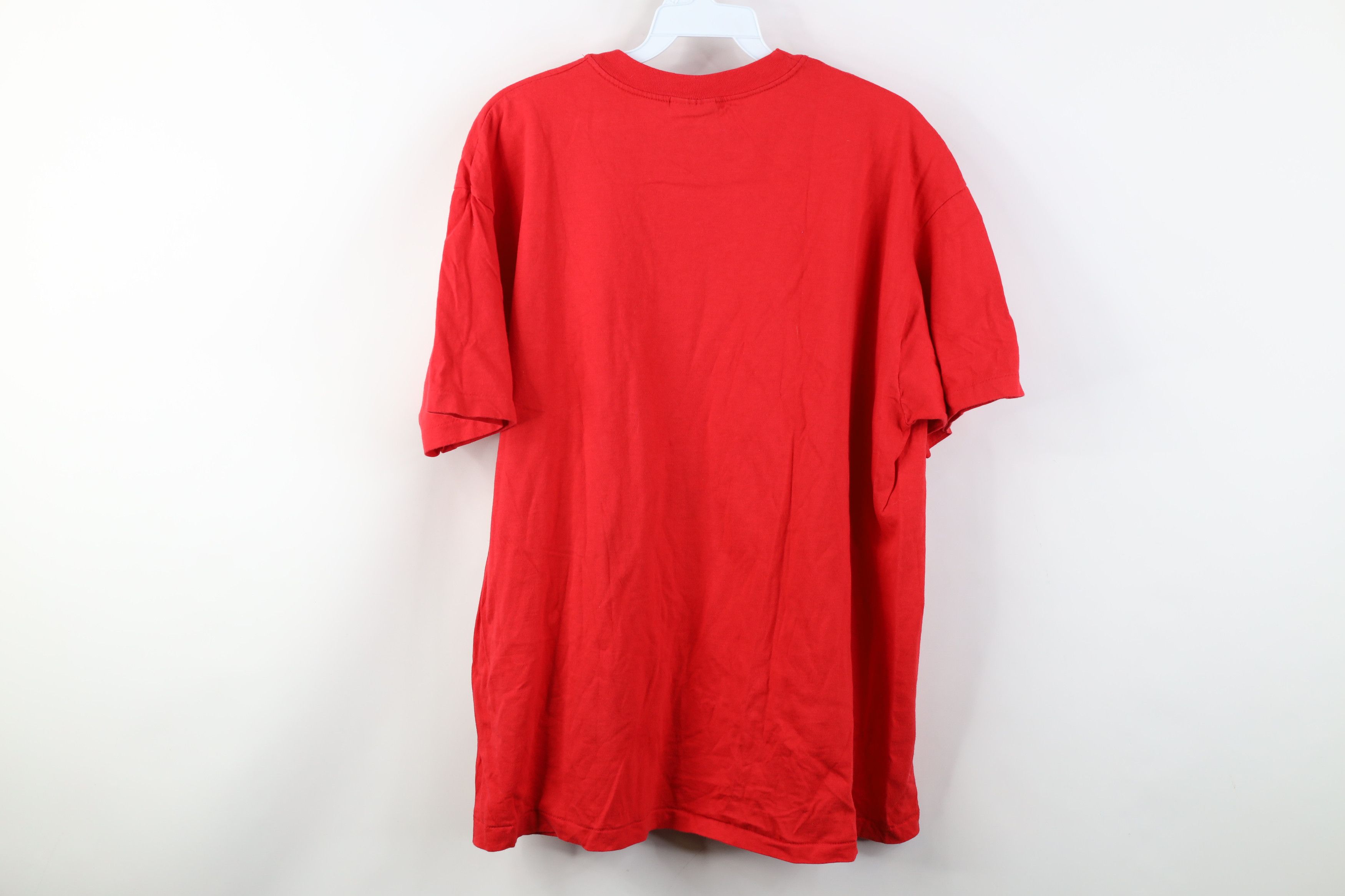 Hanes Vintage 80s 90s Hanes Cotton Short Sleeve T-Shirt Red USA Size US XL / EU 56 / 4 - 7 Thumbnail