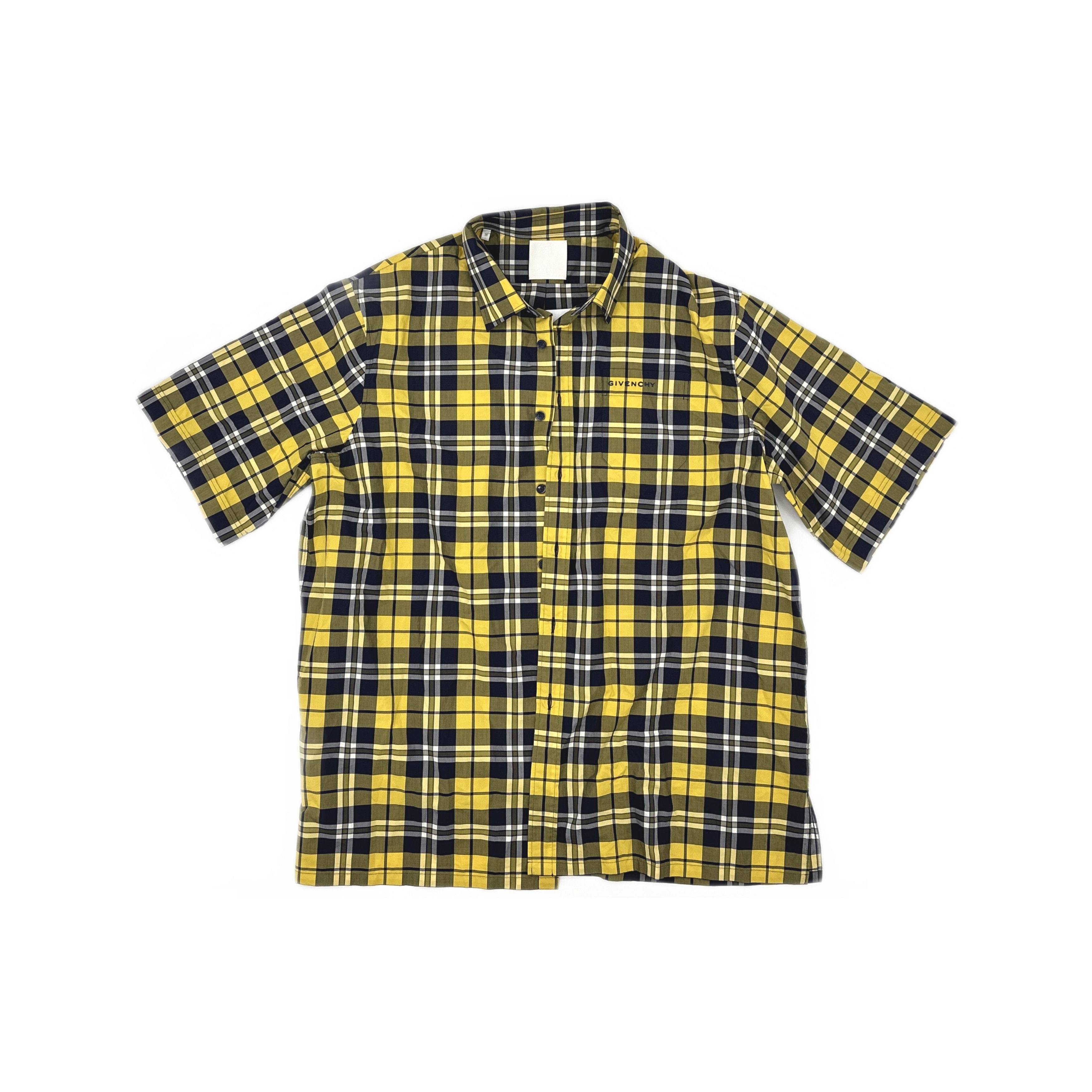 Givenchy Givenchy Yellow Plaid Short Sleeve Shirt Size 38 Size US S / EU 44-46 / 1 - 1 Thumbnail