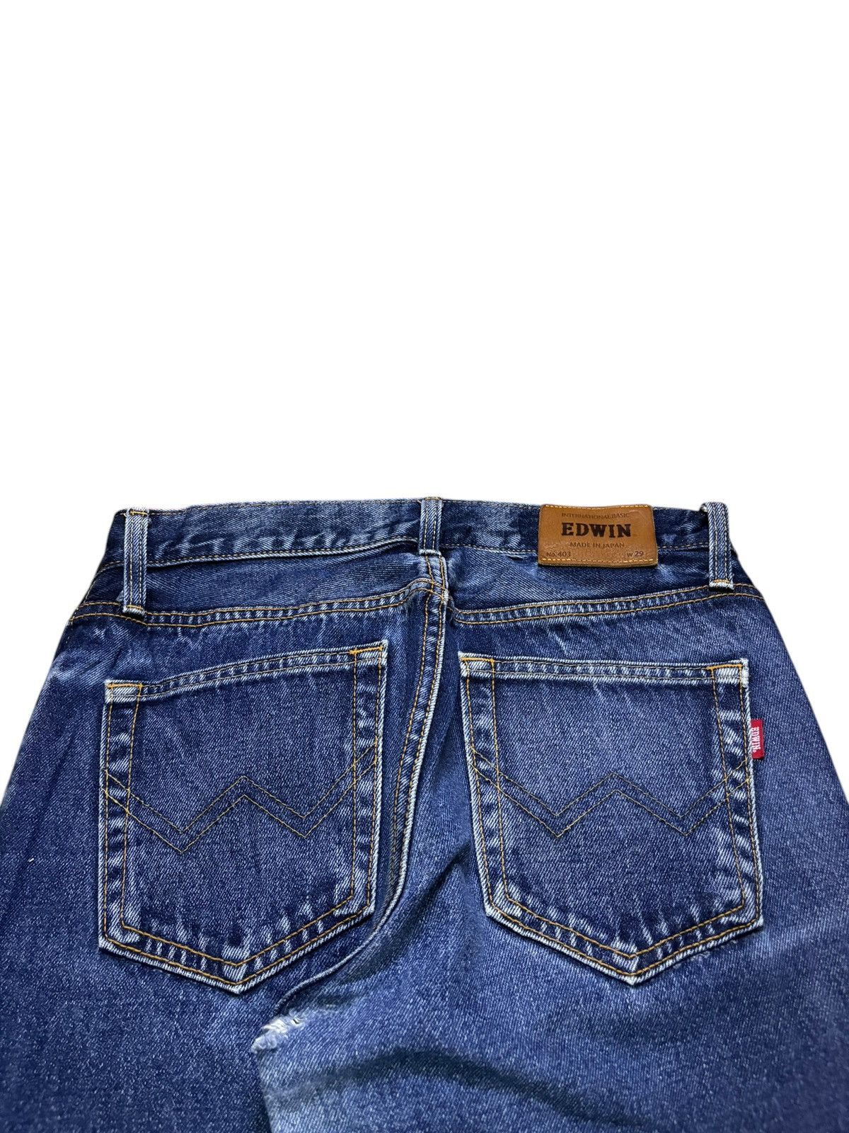 Edwin Vintage Edwin 403 Blue Wash Distressed Jeans Size US 29 - 9 Thumbnail