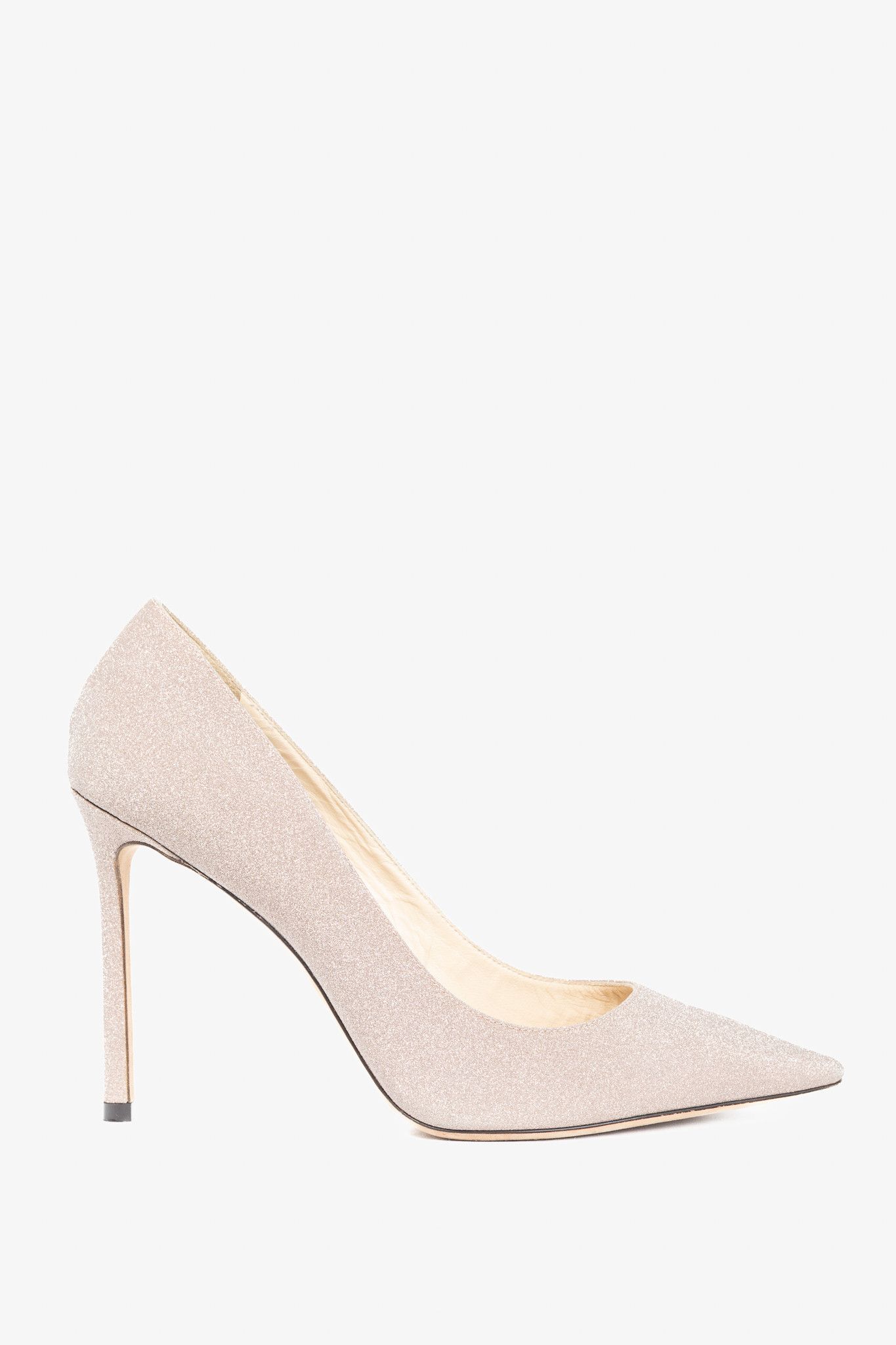 Jimmy Choo Jimmy Choo Romy Ballet Pink Glitter Pointed-Toe Pumps Size US 9 / IT 39 - 1 Thumbnail