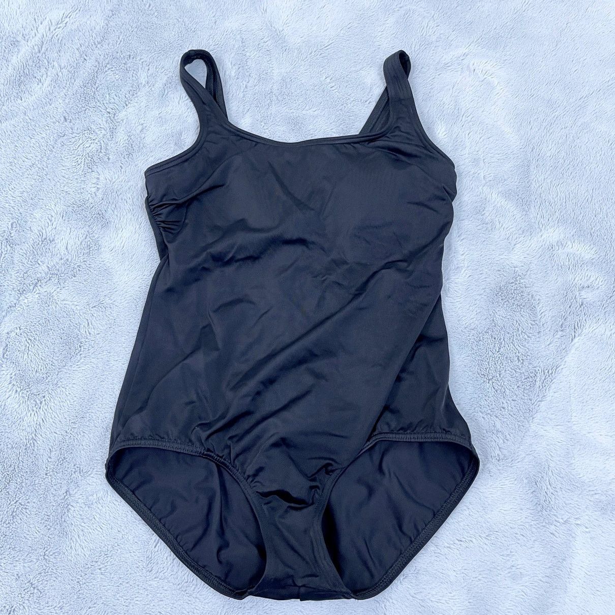 Lands' End Lands End Scoop Neck Tugless One Piece Swimsuit Black Pad 8 Size M / US 6-8 / IT 42-44 - 2 Thumbnail