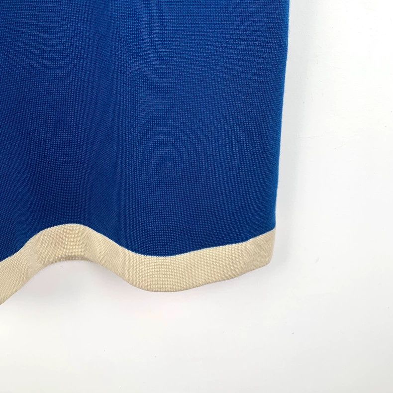 Gucci Gucci Dark blue logo embroidered wool round-neck short-sle Size S / US 4 / IT 40 - 4 Thumbnail