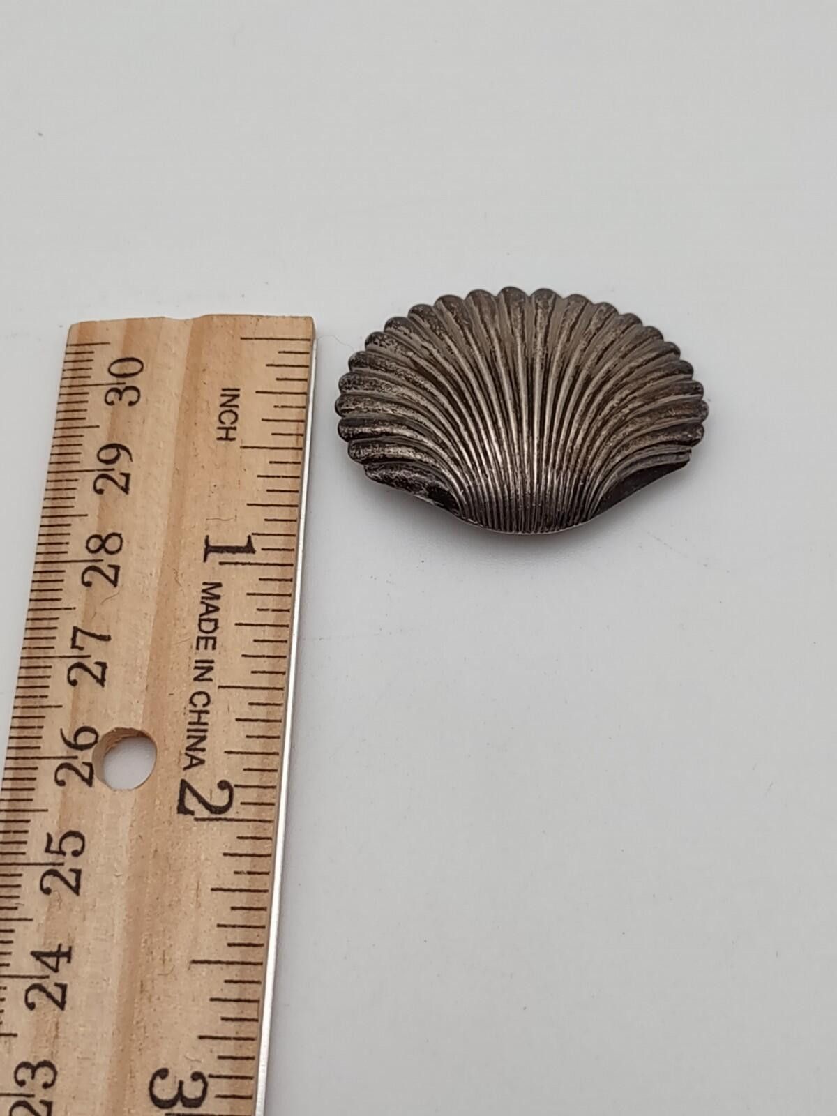 Other Beau Sterling Shell Brooch Vintage Mid Century Pin Size ONE SIZE - 3 Thumbnail