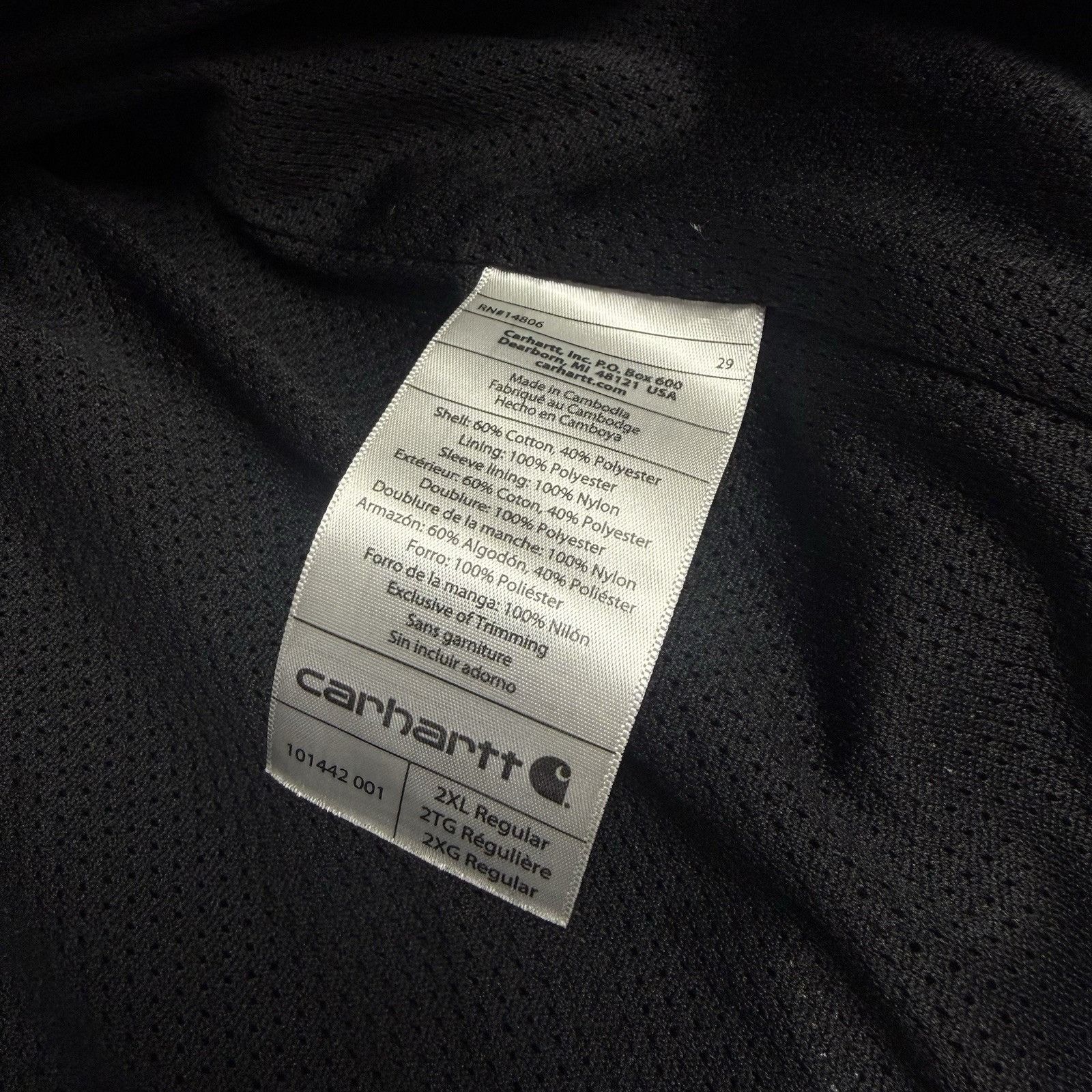 Carhartt Carhartt Jacket Mens 2XL Black Hooded Waterproof Outdoor Wor Size US XXL / EU 58 / 5 - 12 Thumbnail