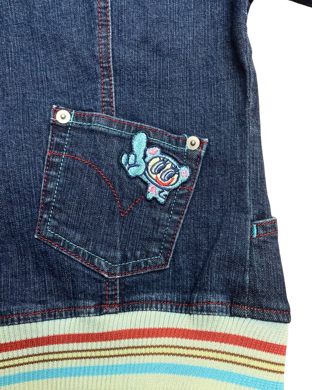 Angel Blue Angel Blue Stripe Hem Denim Jacket Size M / US 6-8 / IT 42-44 - 5 Thumbnail