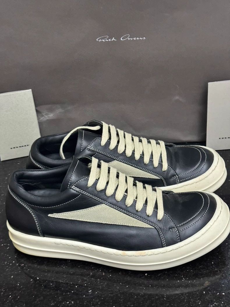 Rick Owens Classic Black and White Sneakers-dmc