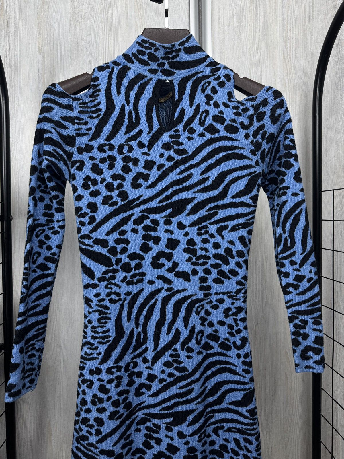 Other Denny Rose Jeans blue leopard pattern bodycon long dress Size S / US 4 / IT 40 - 3 Thumbnail