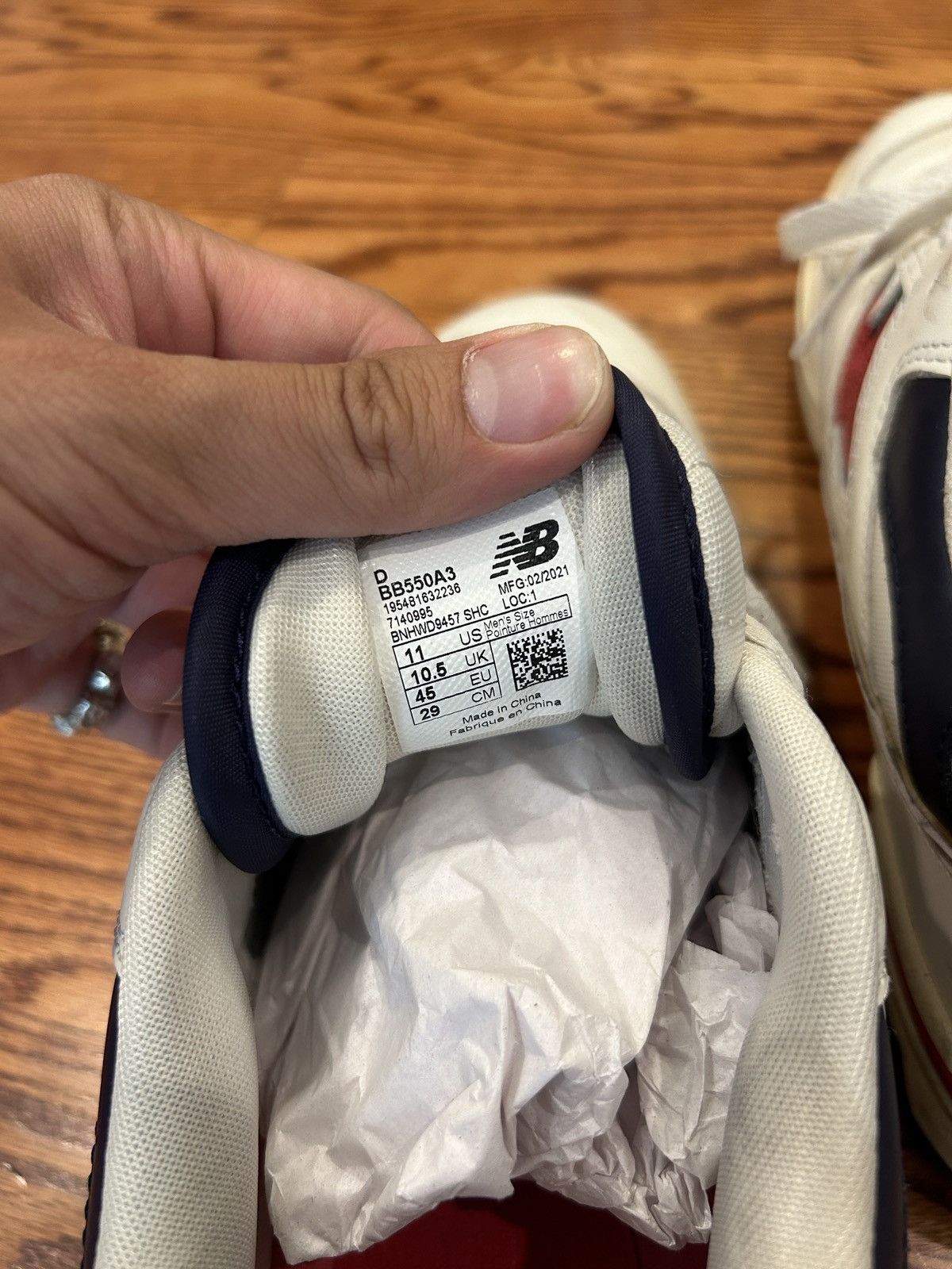 Aime Leon Dore × New Balance New Balance 550 Aime Leon Dore White Navy Red Size US 11 / EU 44 - 5 Thumbnail
