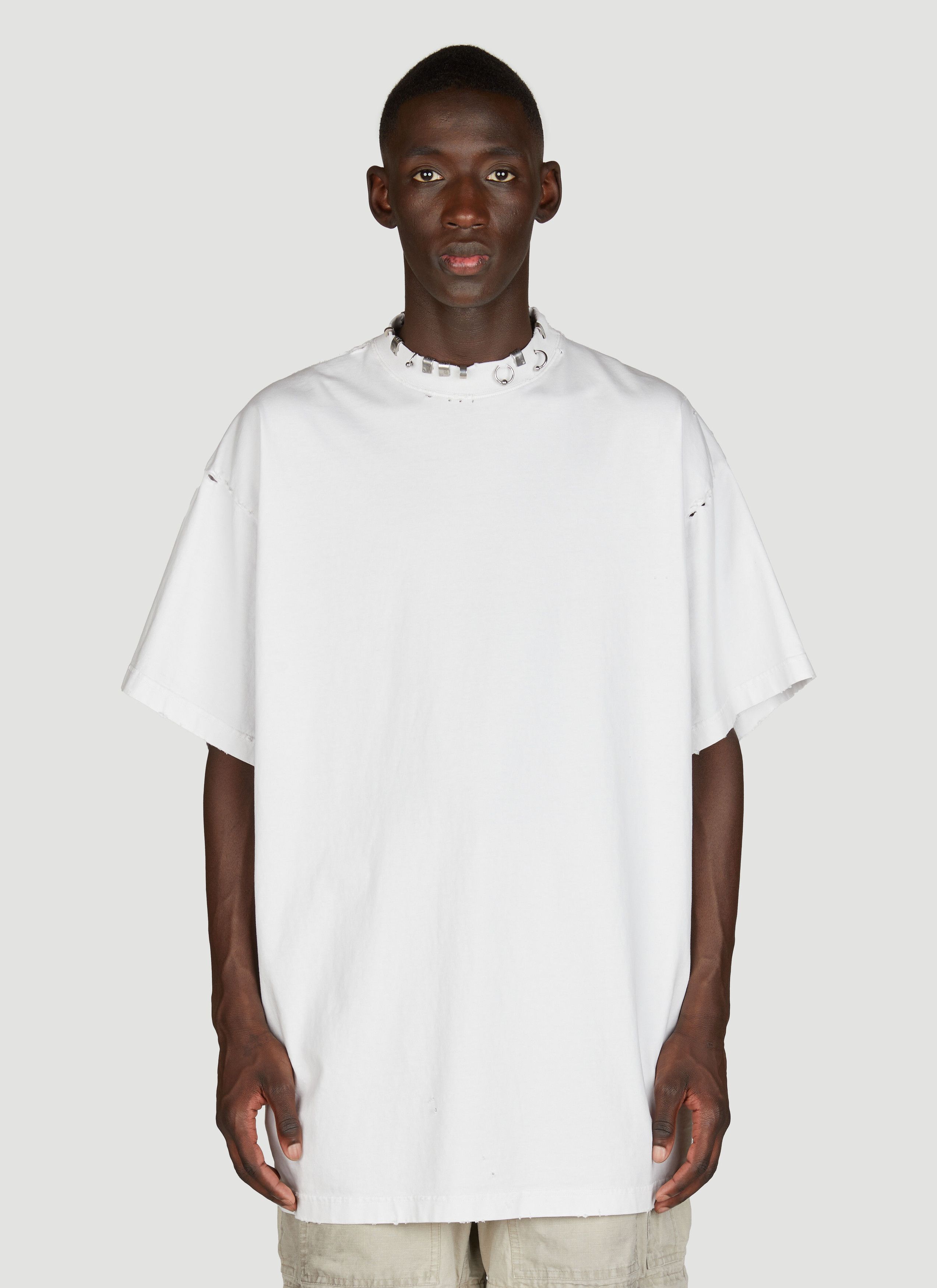 Balenciaga Pierced Oversized T-Shirt in white Size US XS / EU 42 / 0 - 1 Thumbnail