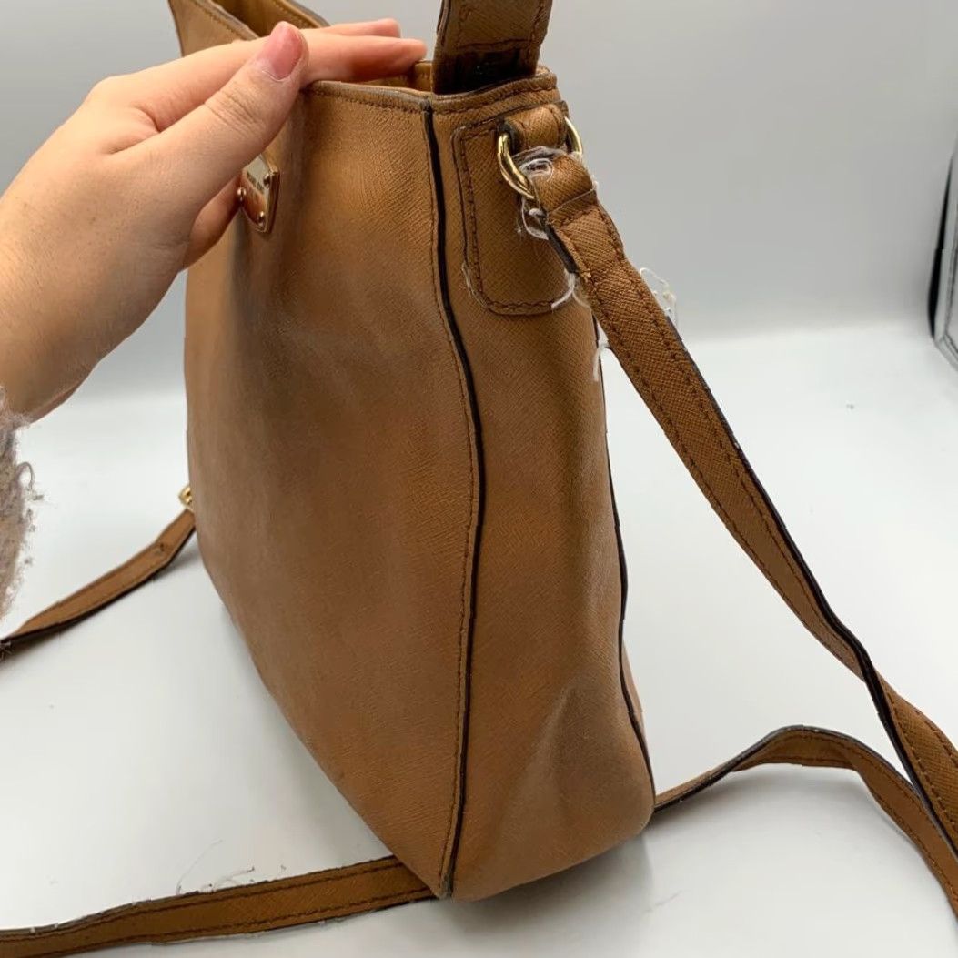 Michael Kors Michael Kors Jet Set Brown Saffiano Leather Crossbody Bag Womens Messenger Bag Size ONE SIZE - 4 Thumbnail