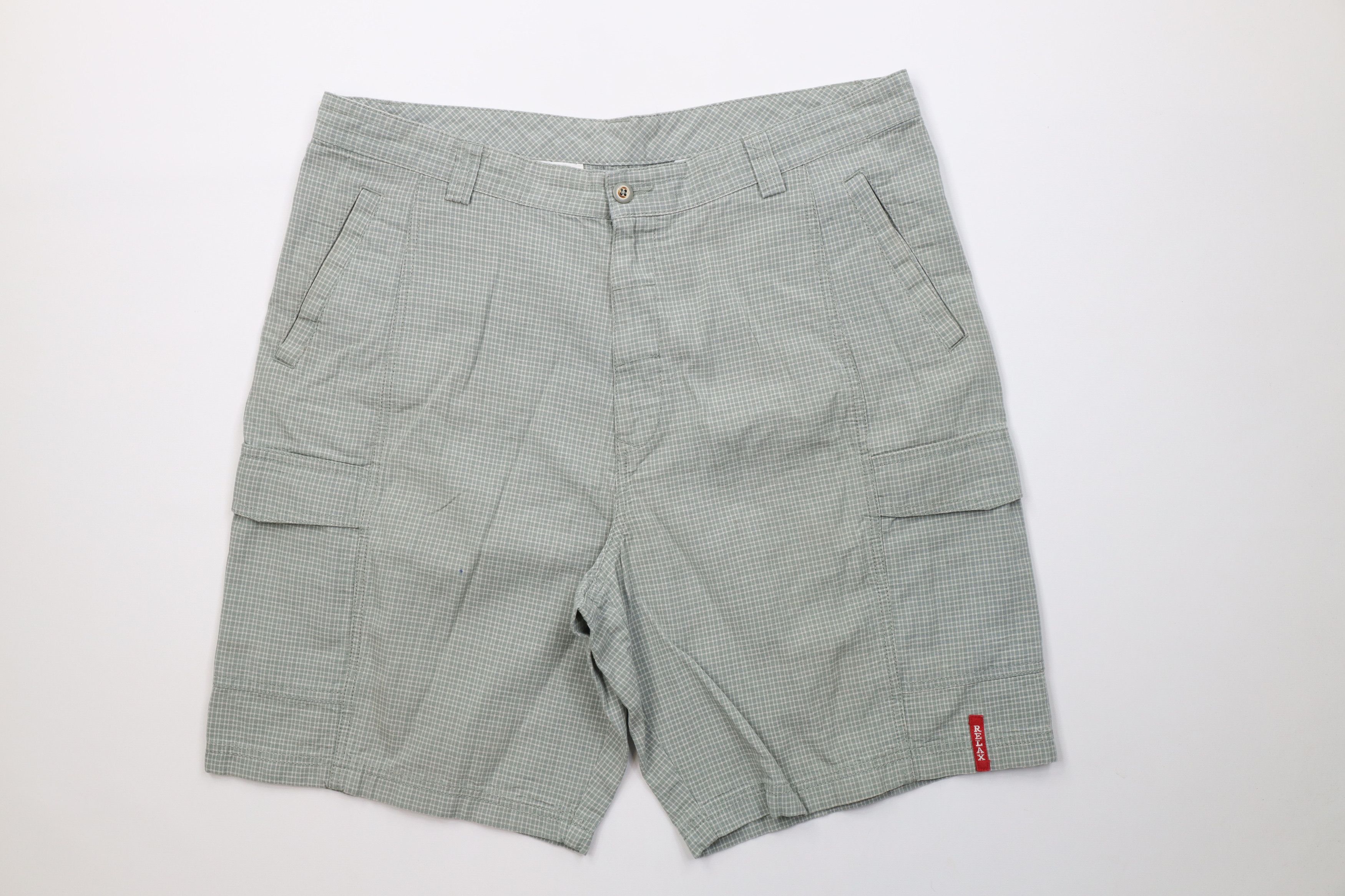 Tommy Bahama Vintage Tommy Bahama Relax Fit Cargo Shorts Green Plaid Size US 38 / EU 54 - 1 Thumbnail