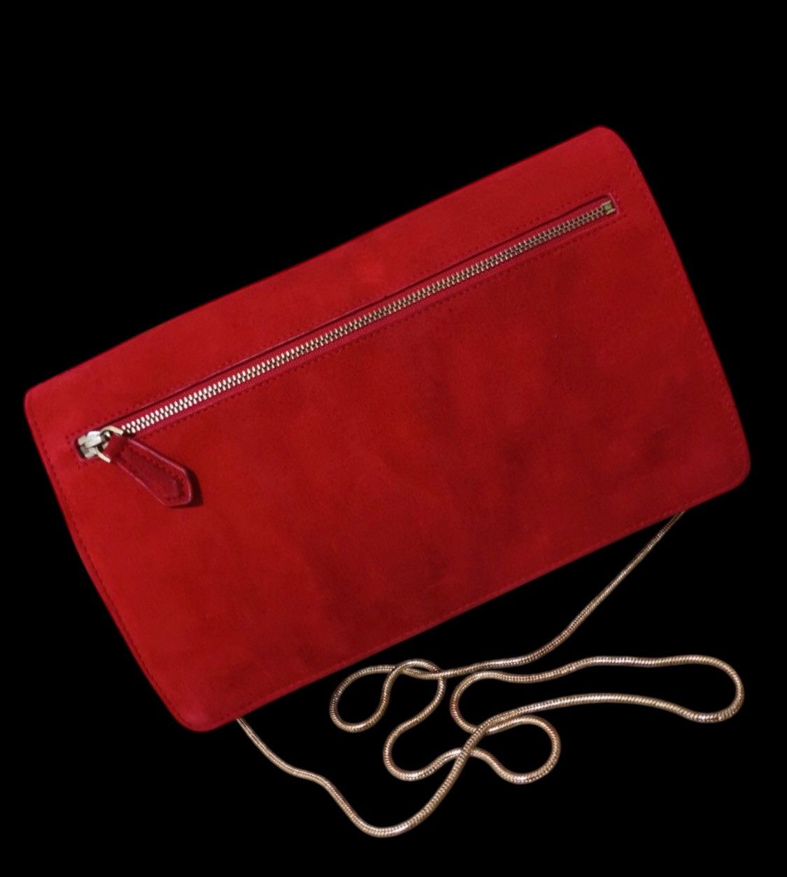 Fendi 💯FENDI ROMA Chain WOC/Clutch Shoulder Leather Red Purse Bag Size ONE SIZE - 2 Thumbnail