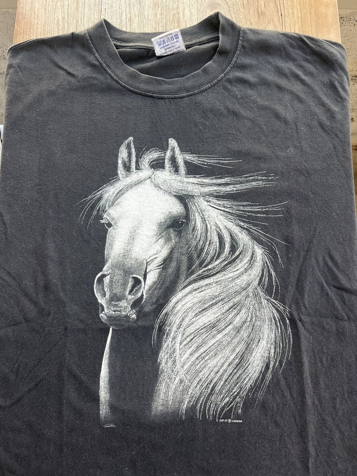 Vintage Vintage HORSE (head) Artwork design by zip-it London Tshirt Size US XL / EU 56 / 4 - 3 Thumbnail