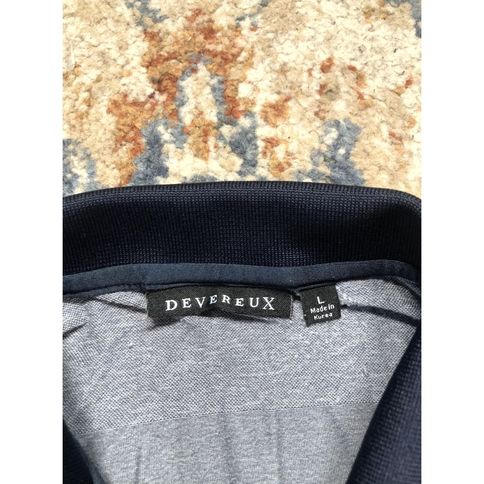 Vintage Devereux Polo Shirt Mens Large Gray Stripe Short Sleeve Golf Performance Shirt Size US L / EU 52-54 / 3 - 7 Thumbnail