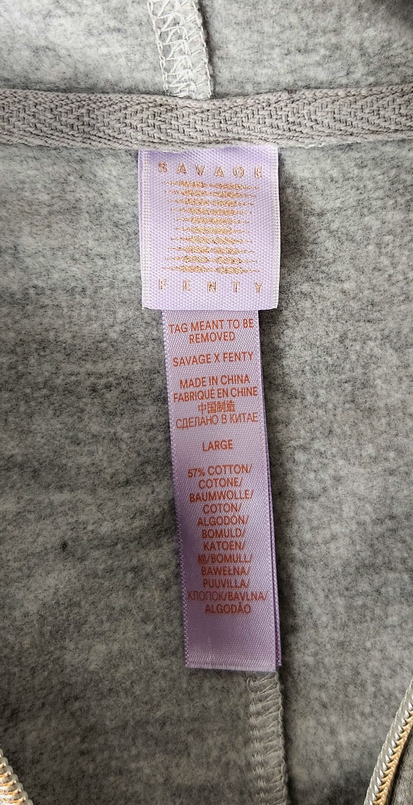 Fenty × Rihanna Savage X Fenty Jumpsuit Women SZ Large Gray Hooded Forever Size 32" / US 10 / IT 46 - 6 Thumbnail