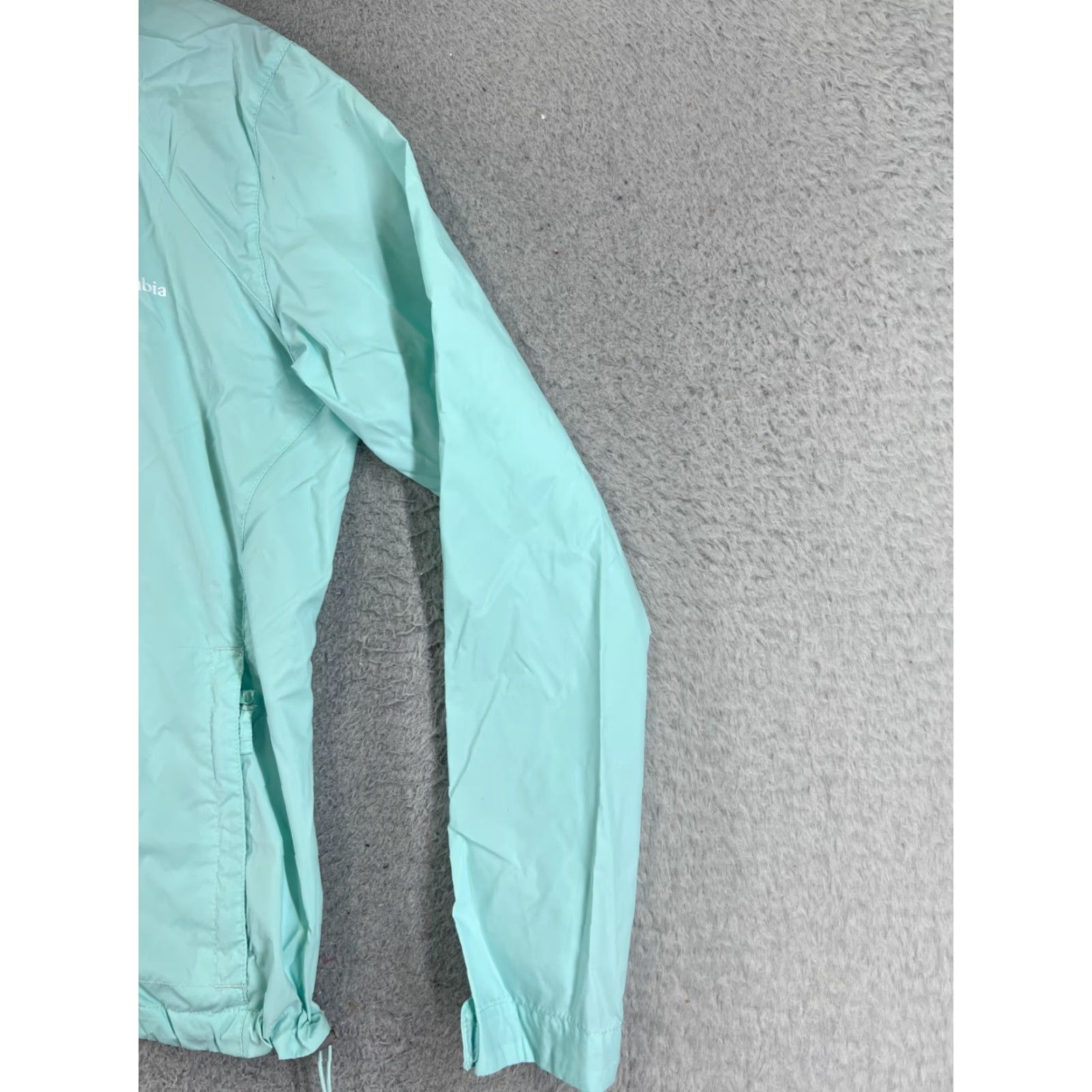 Altea Columbia Jacket Womens Extra Large Teal Full Zip Windbreaker Retro Nylon Mock Size XL / US 12-14 / IT 48-50 - 2 Thumbnail