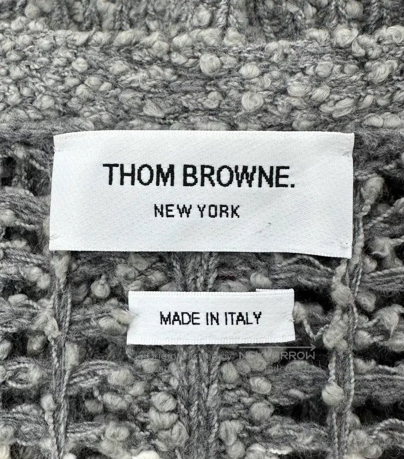 Thom Browne Thom Browne Grey and White Striped Knit Open-Cardigan Size S / US 4 / IT 40 - 3 Thumbnail