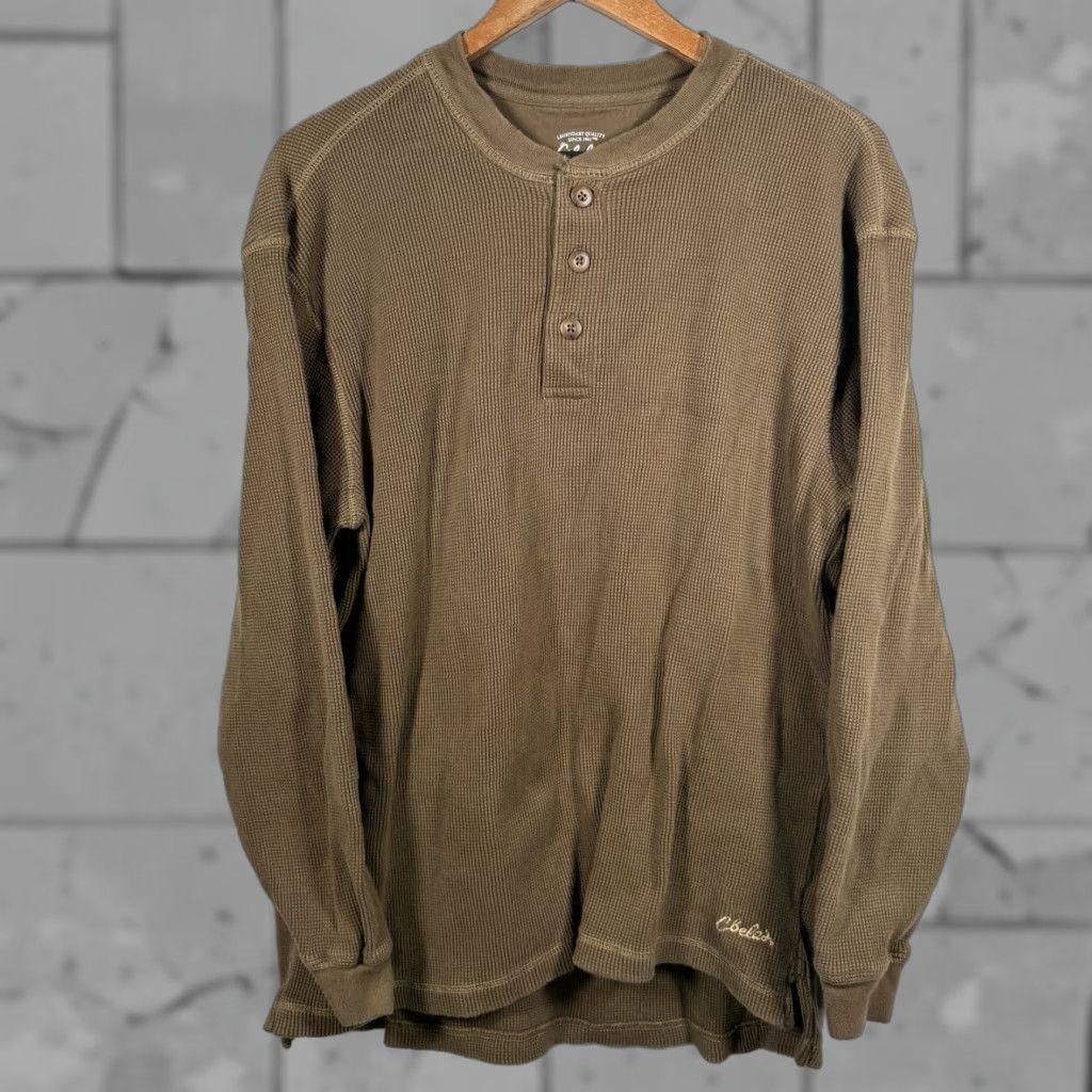 Vintage Cabelas Brown Long Sleeve Henley Style Grid Shirt Mens Size M Size US M / EU 48-50 / 2 - 1 Thumbnail
