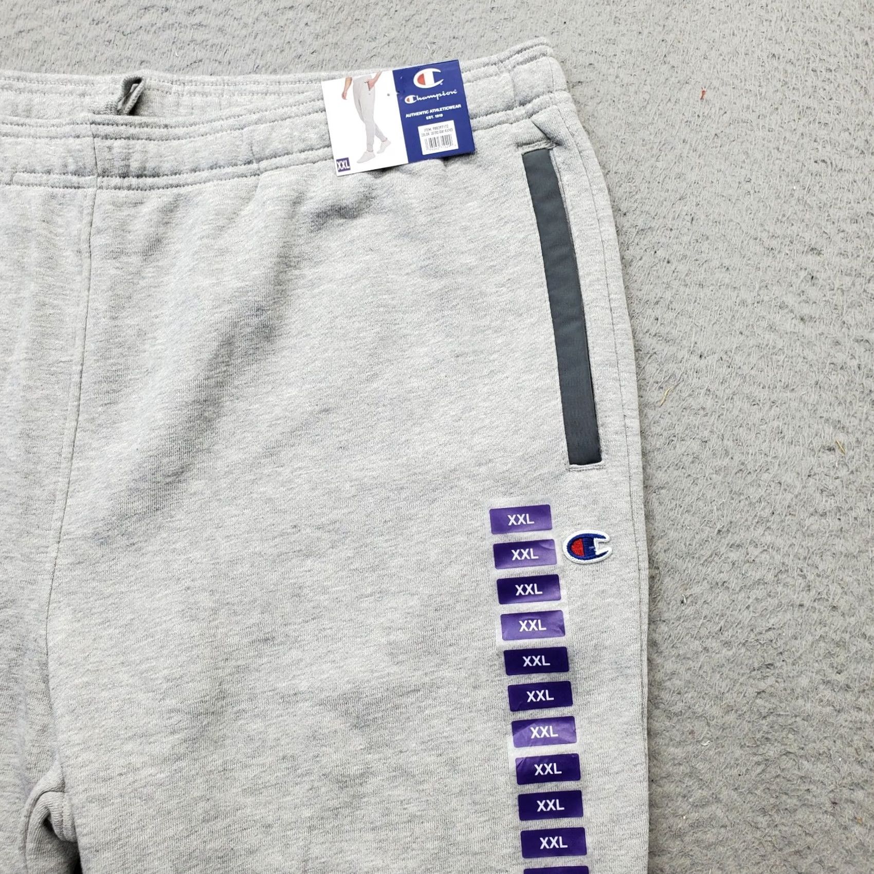 Champion Champion Jogger Pants Mens XXL Gray Fleece Lined Gym Tapered Leg Elastic Waist Size US 39 - 7 Thumbnail
