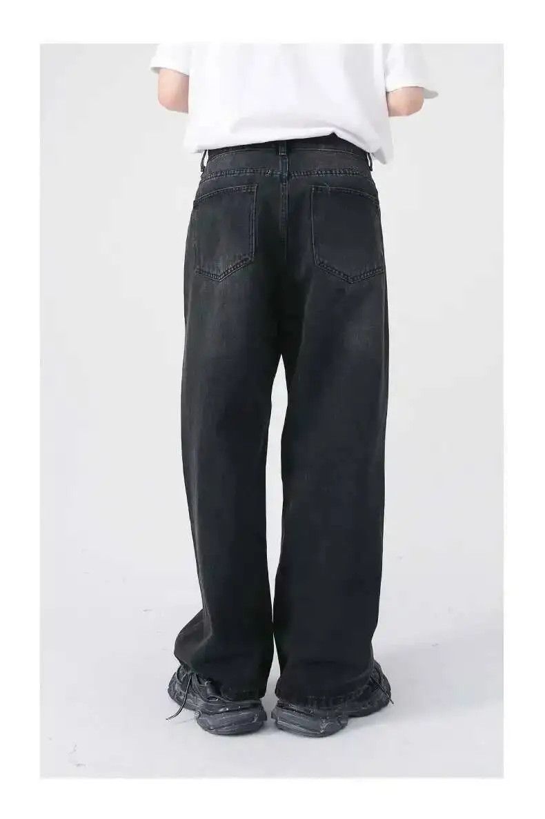Japanese Brand Regular Baggy Jeans Wide Leg Denim Black Size US 34 / EU 50 - 6 Thumbnail