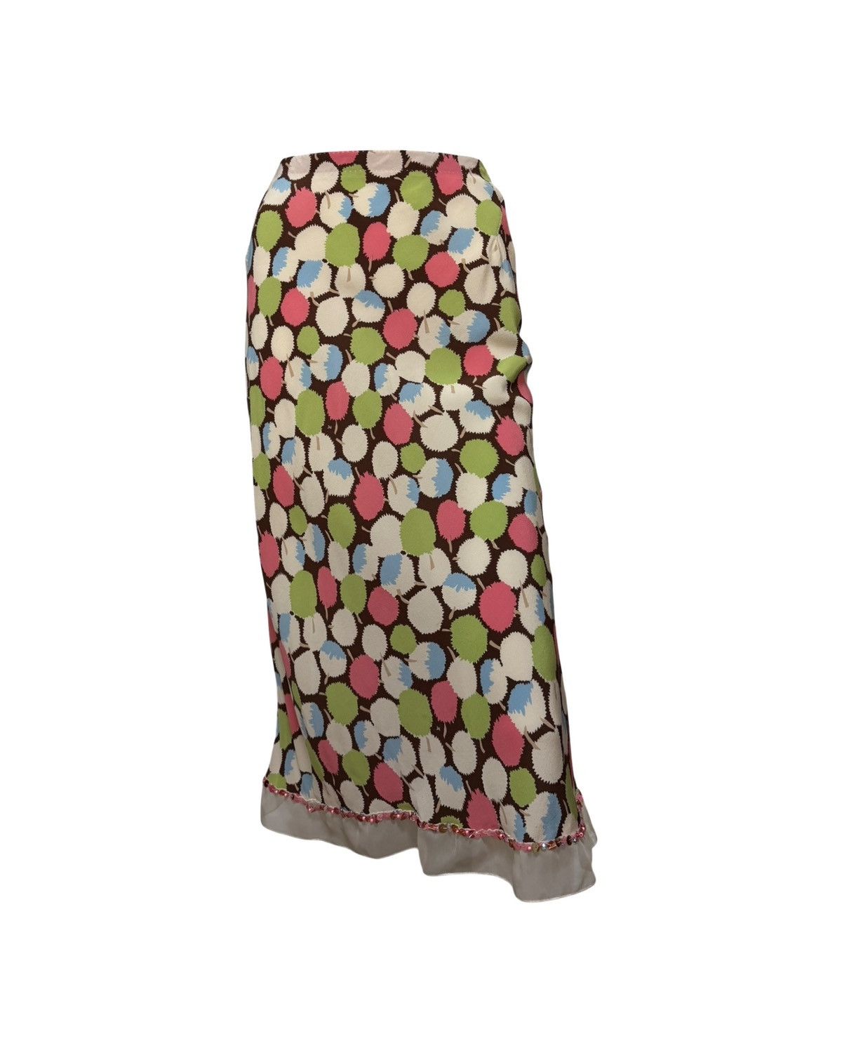 Louis Vuitton LOUIS VUITTON S/S 2005 Apple Beaded Sequin-Trim Midi Skirt Size 27" / US 4 / IT 40 - 1 Thumbnail