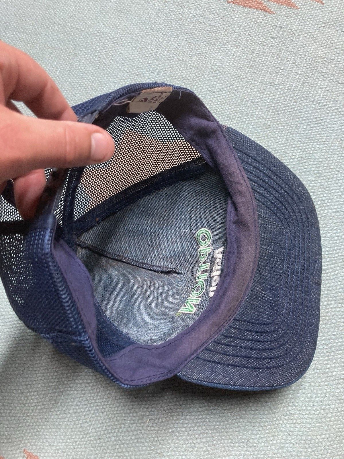Vintage Vintage 80s trucker hat option action denim dark wash USA Size ONE SIZE - 6 Thumbnail