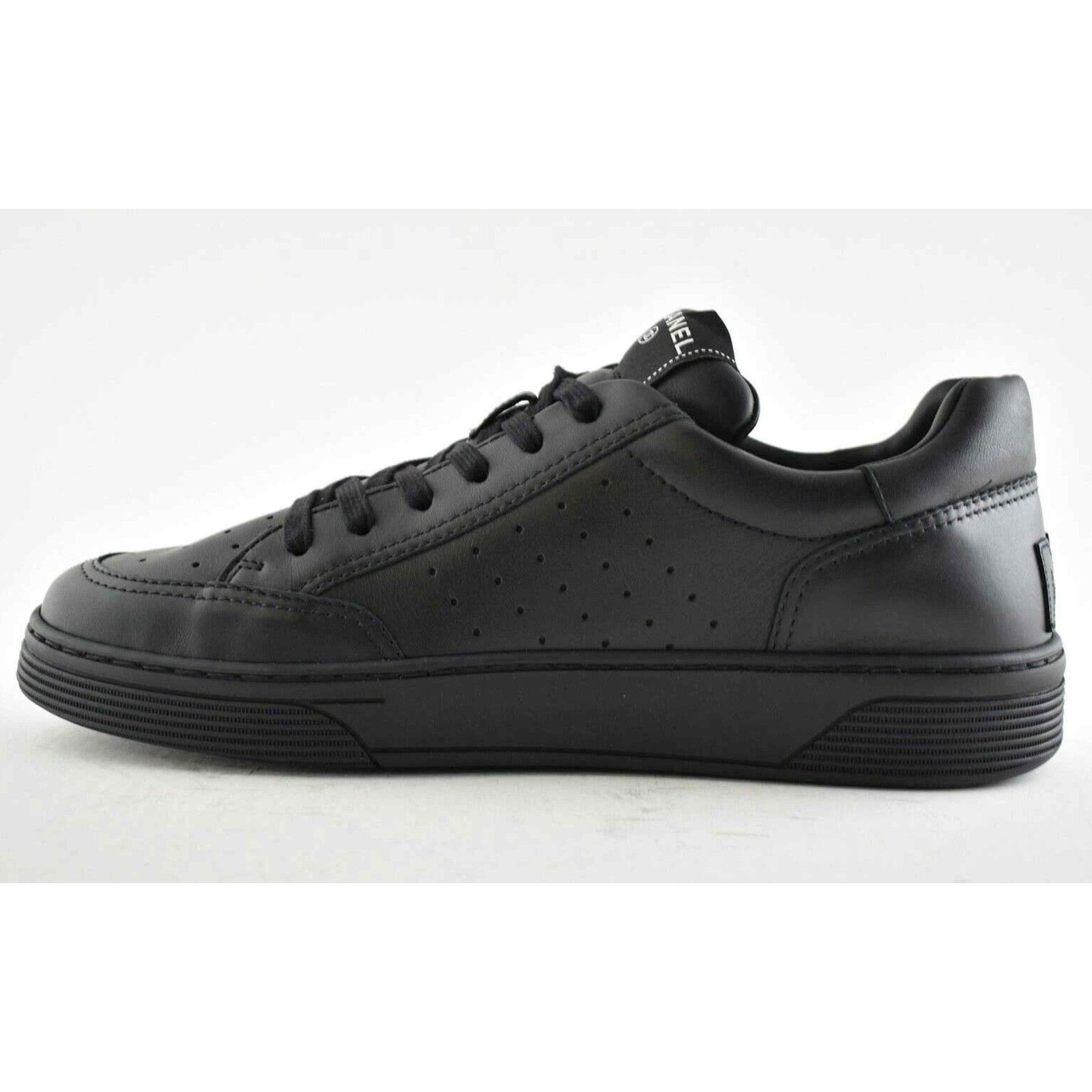 Chanel Chanel Leather Lace Up Tie Low Top Trainer Sneaker 44 11 Size US 11 / EU 44 - 6 Thumbnail