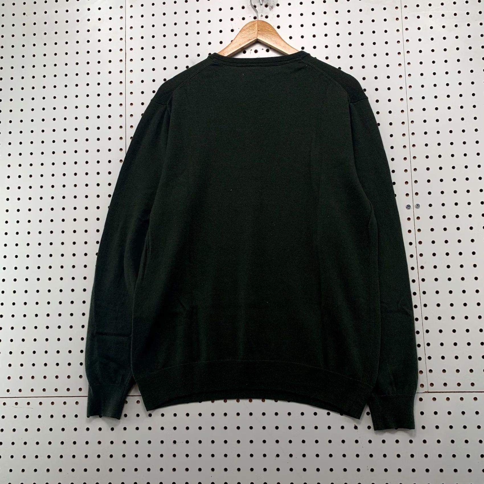 Vintage Goodthreads Merino Wool Sweater Men Large Green V-Neck Preppy Business Work Shirt Size US L / EU 52-54 / 3 - 2 Thumbnail