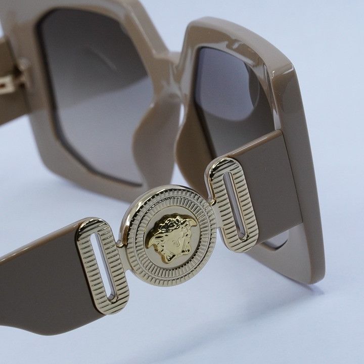 Versace Versace VE4478U 549961 Sunglasses Beige Square Frame, Brown Size ONE SIZE - 7 Thumbnail