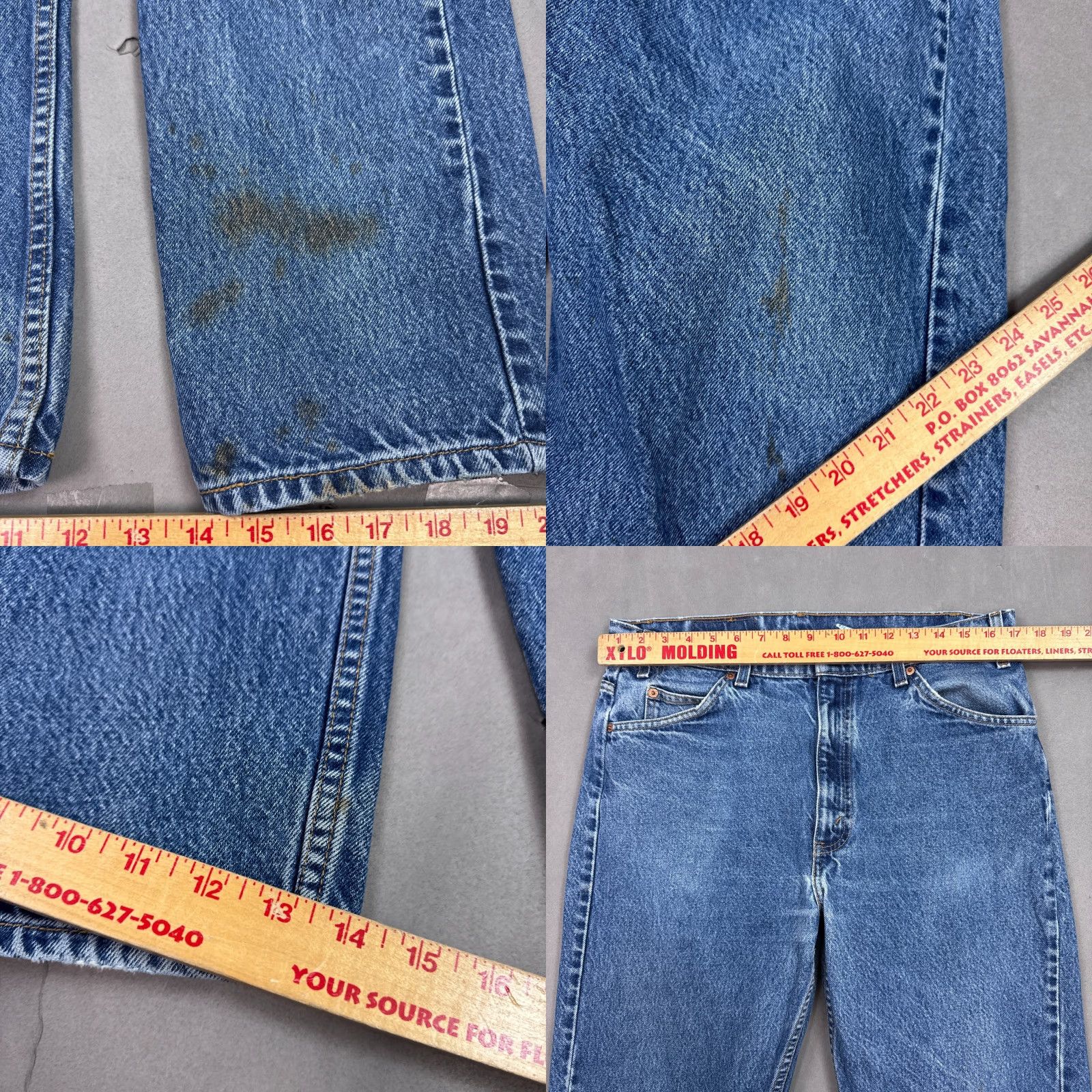 Levi's VINTAGE Levi's Jeans Mens 34x30 Blue 90s Orange Tab 505 Straight Pants Denim 5-Pocket Design Regular Fit Mens Jeans Size US 36 / EU 52 - 8 Thumbnail
