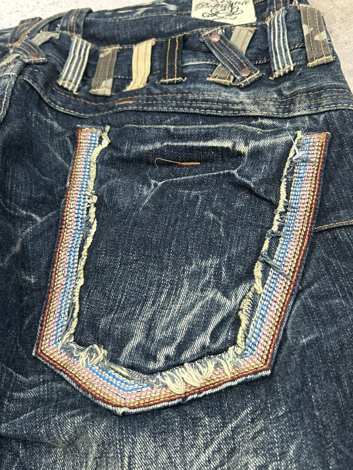 Le Grande Bleu (L.G.B.) Vintage Dominate Double Waist Jeans Clawn Marks Washed Size US 34 / EU 50 - 12 Thumbnail