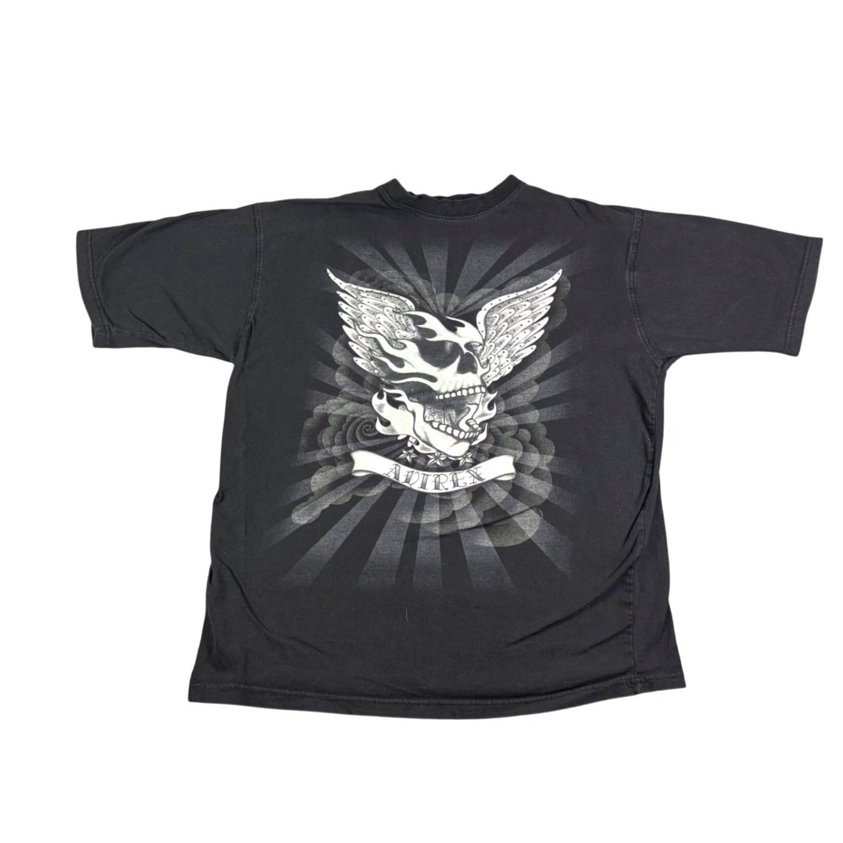 Avirex Avirex Mens T-Shirt Black Skull Wings Rhinestone Streetwear M Size US M / EU 48-50 / 2 - 2 Thumbnail